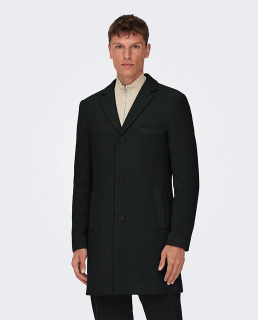 Imagem 0 de Sobretudo de Pano Regular Fit com Corte Clássico