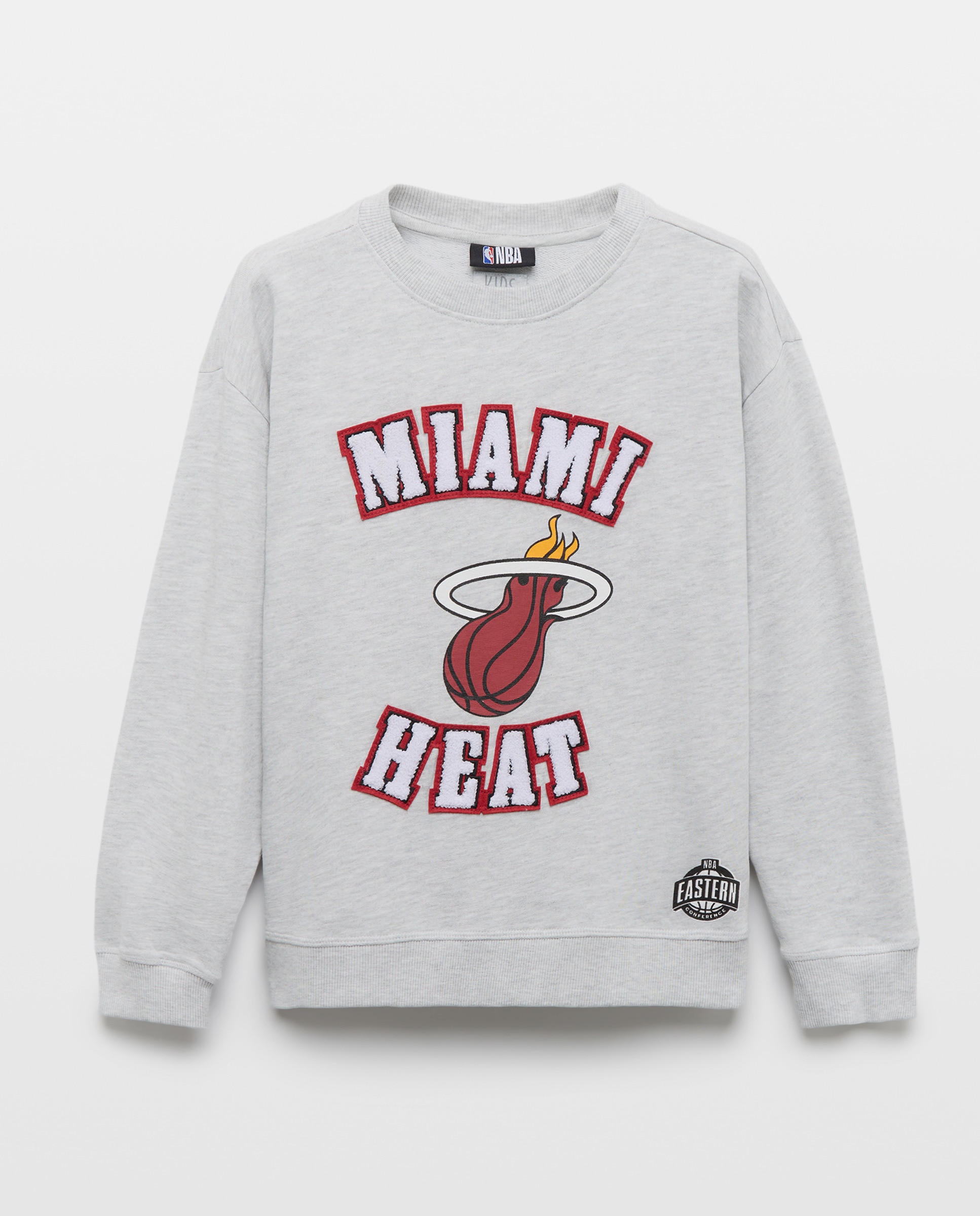 Sweatshirt Fechada com Estampado NBA Kids El Corte Inglés Cinzento-4