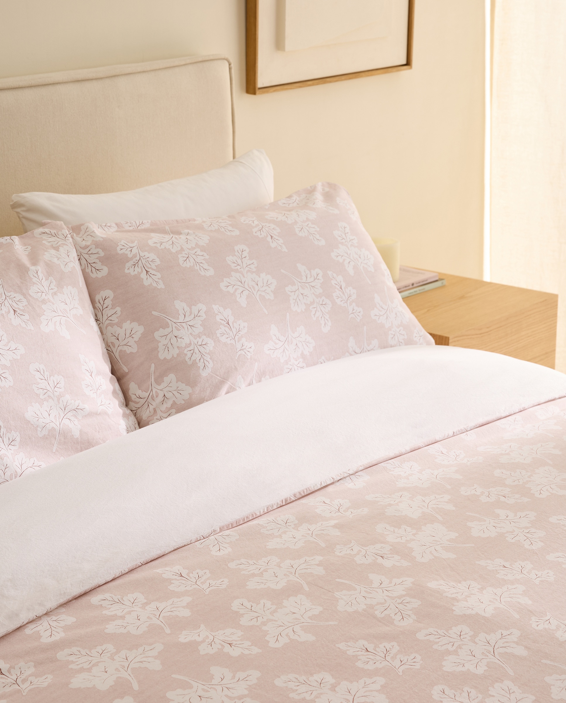 Conjunto de Capa de Edredão de Algodão Laurus Rosa-3