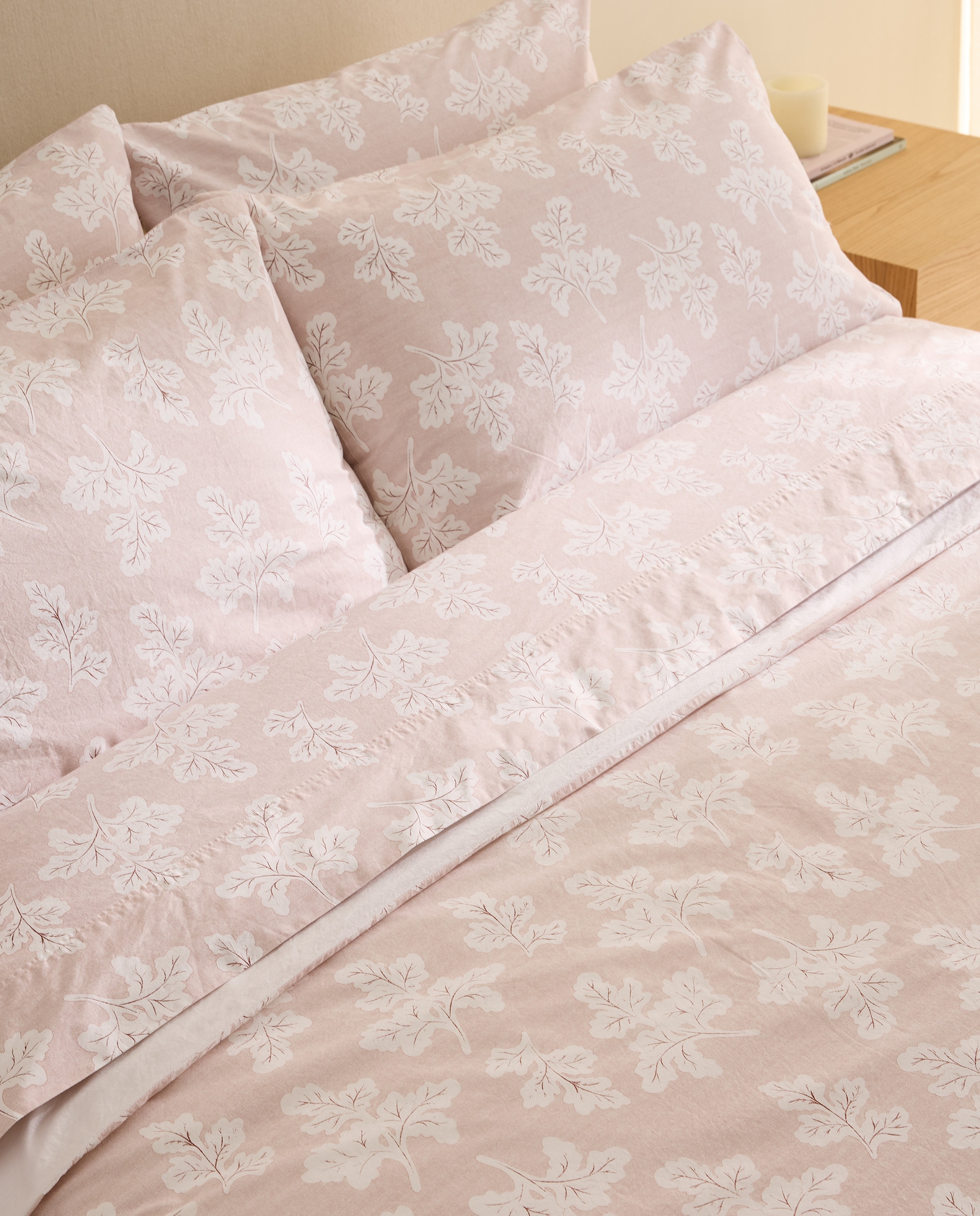 Conjunto de Capa de Edredão de Algodão Laurus Rosa-7