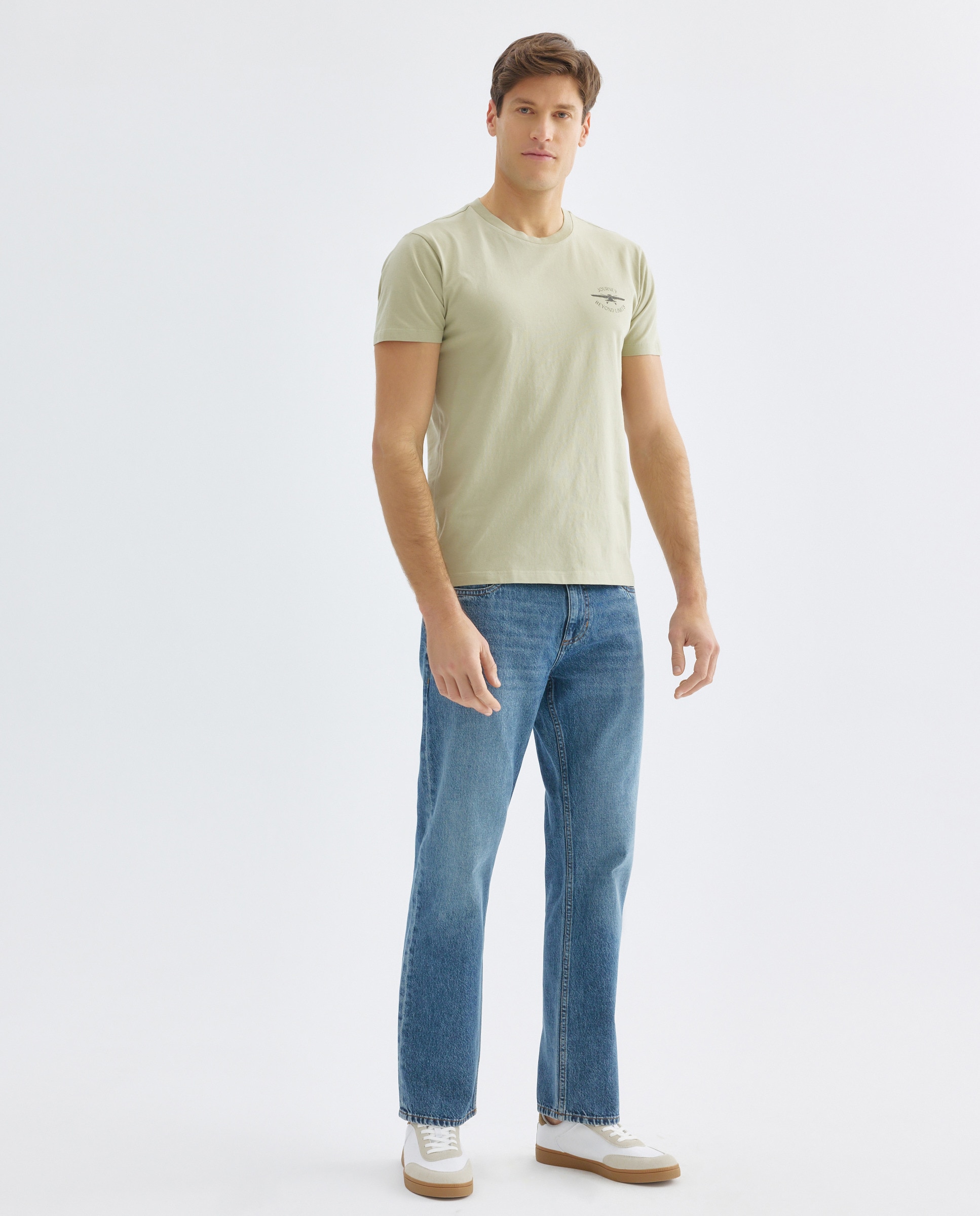 Camiseta de hombre manga corta JOURNEY BEYOND LIMITS 510 Verde claro-2