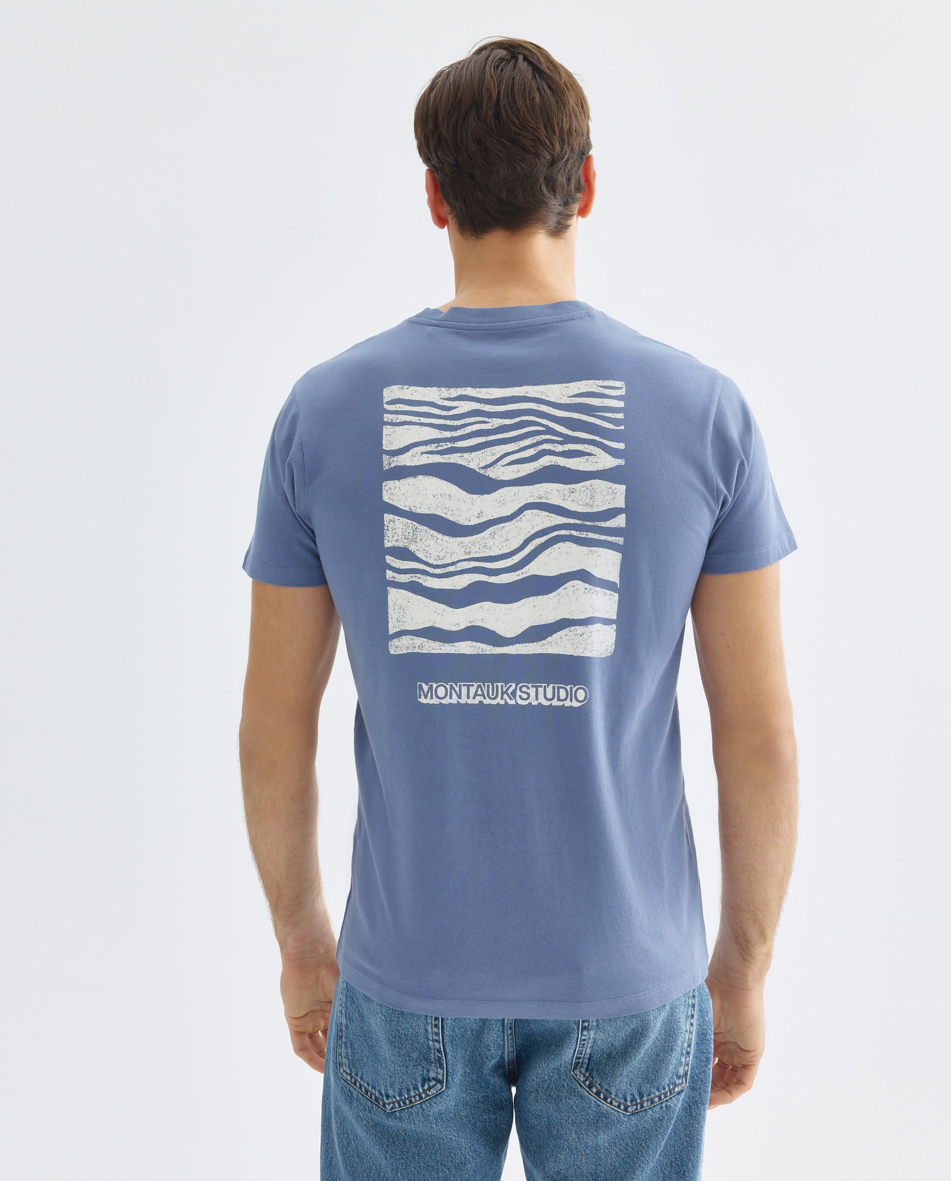 Camiseta de hombre manga corta sunday standard Azul marino-3