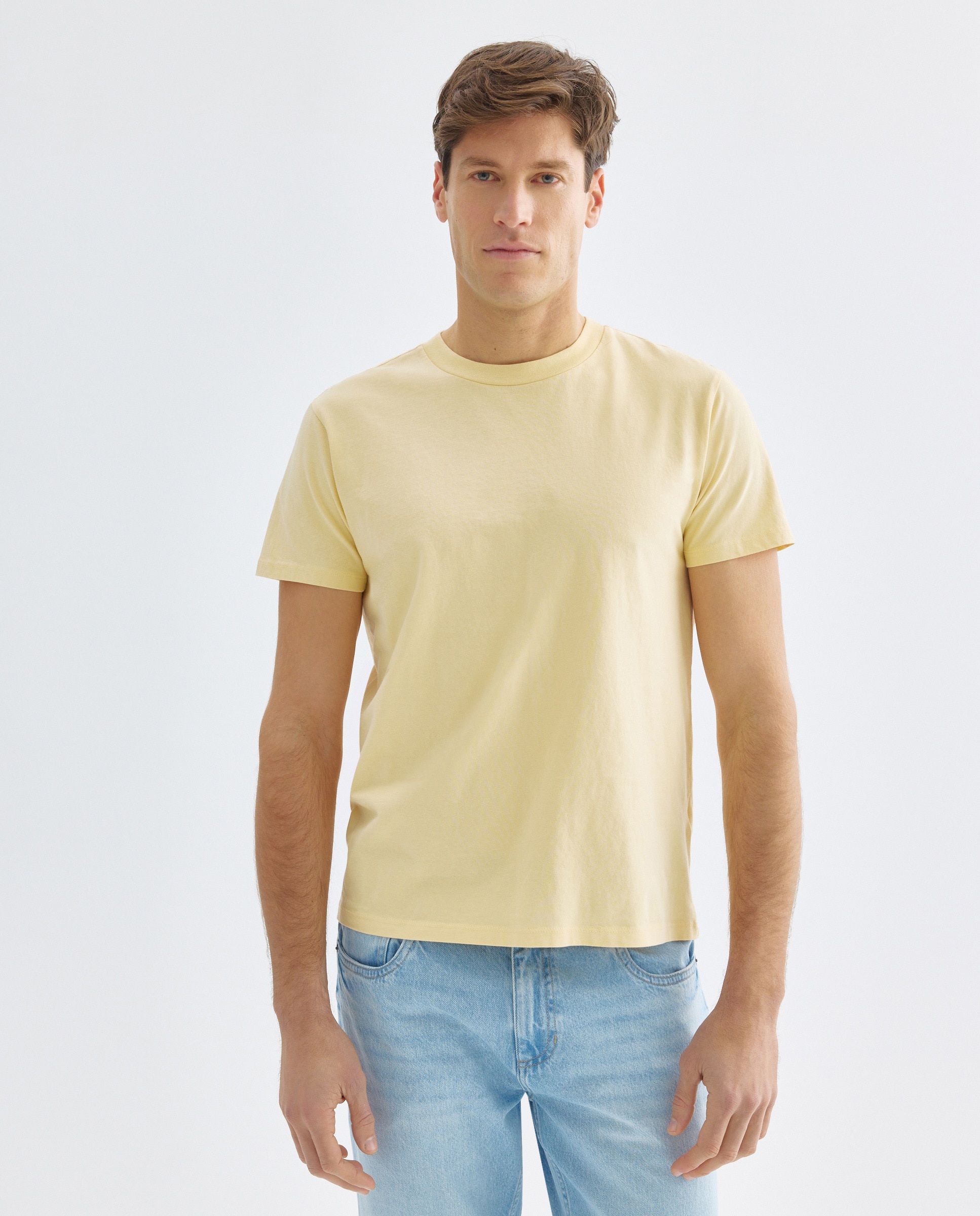 Imagen 0 de Camiseta de hombre manga corta cuello caja lisa