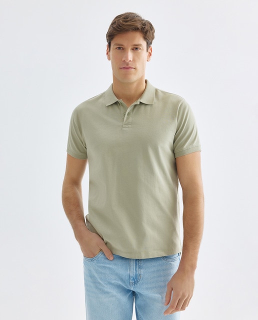 Imagen 0 de Polo de hombre manga corta jersey garment wash