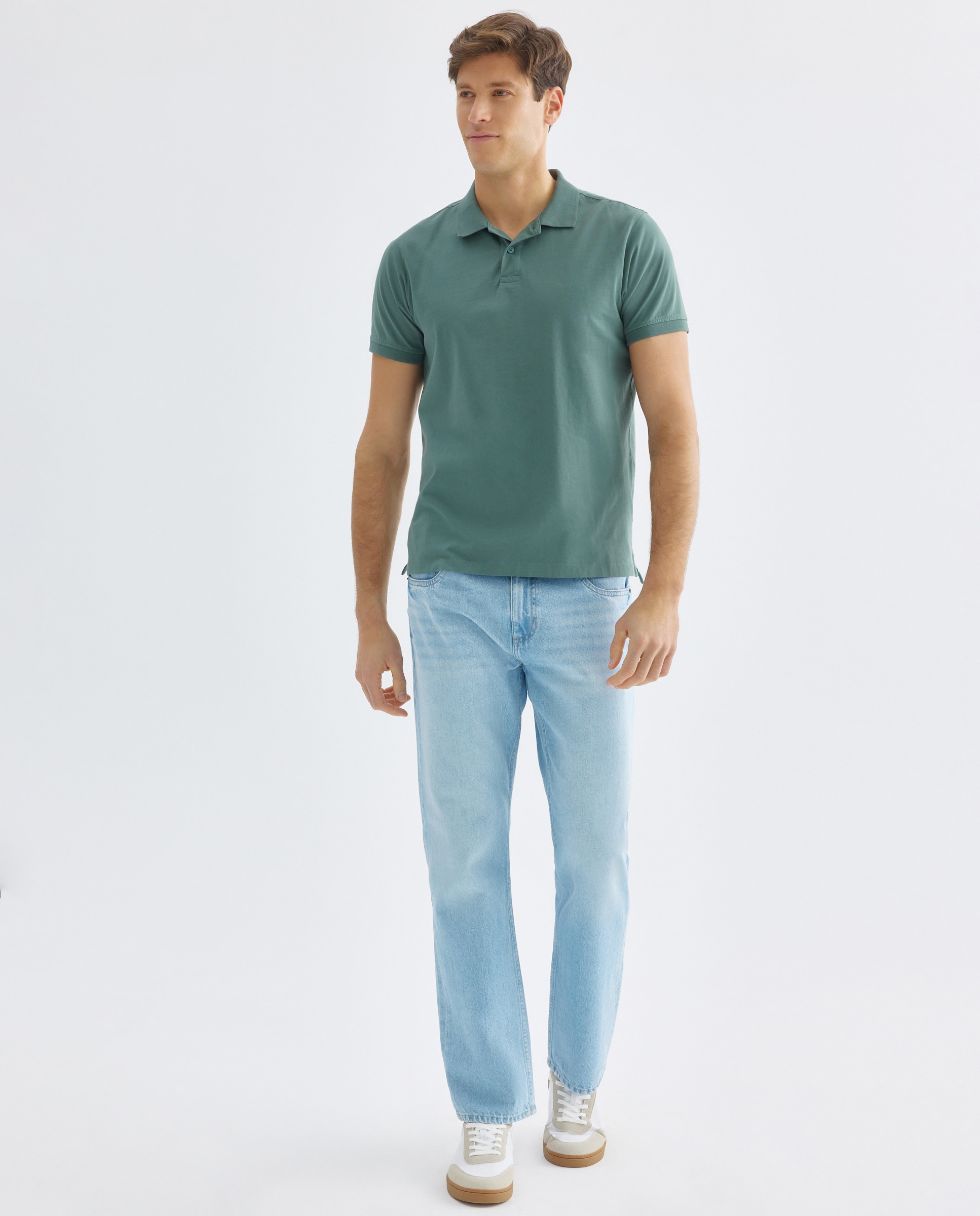 Polo manga corta jersey lavado 520 Kaki-2