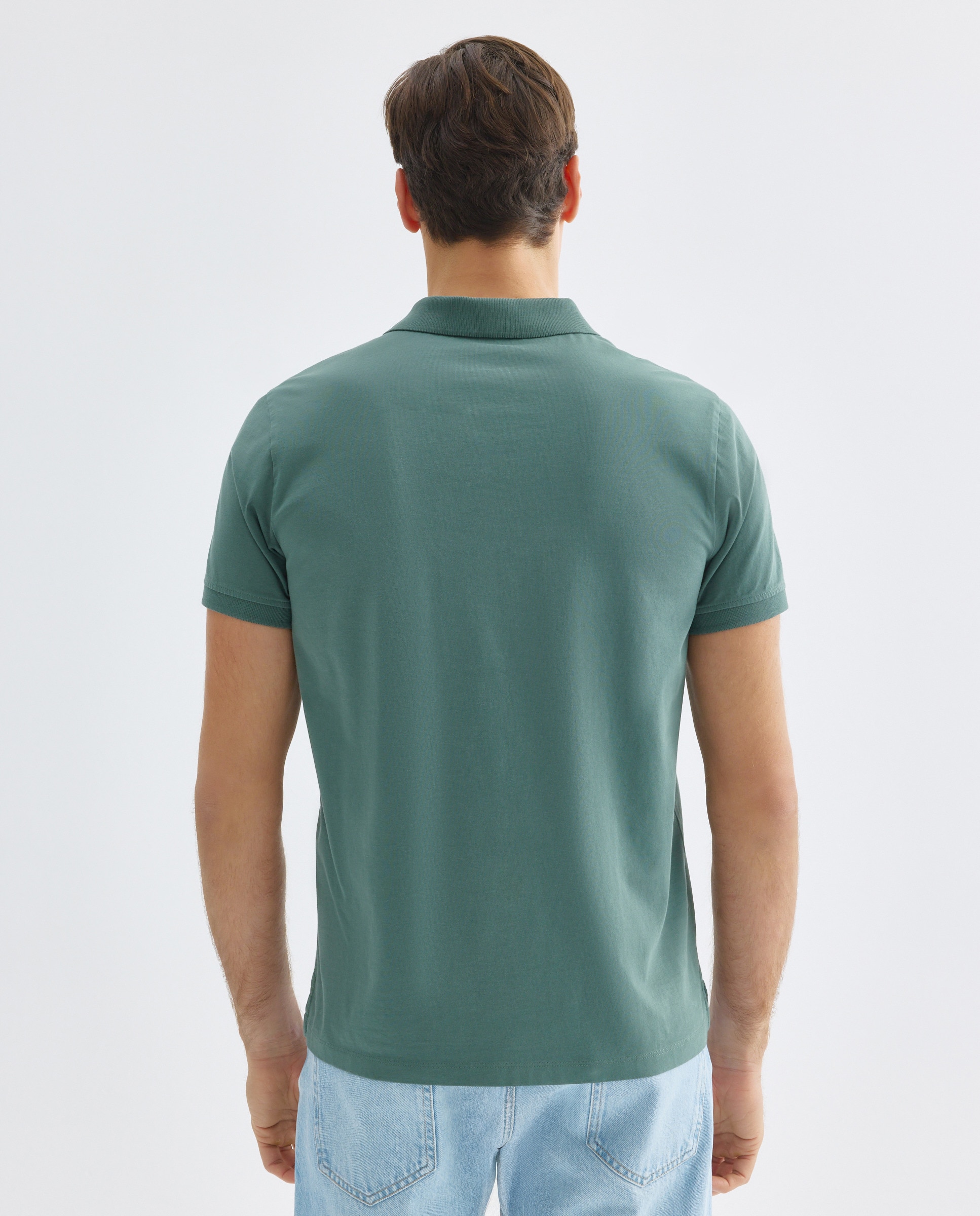 Polo manga corta jersey lavado 520 Kaki-3