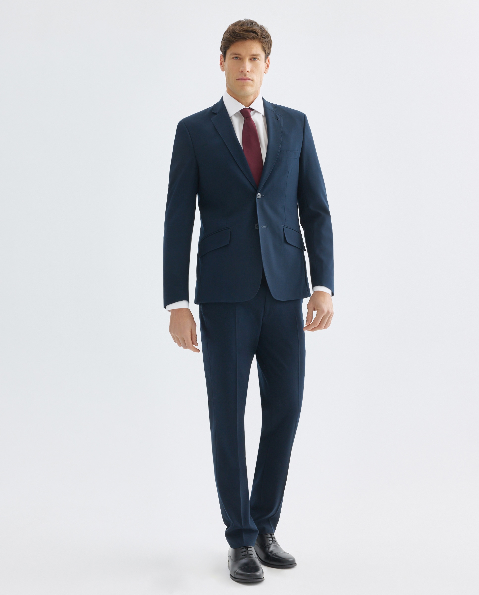 Camisa vestir hombre estructura slim fit Blanco-2
