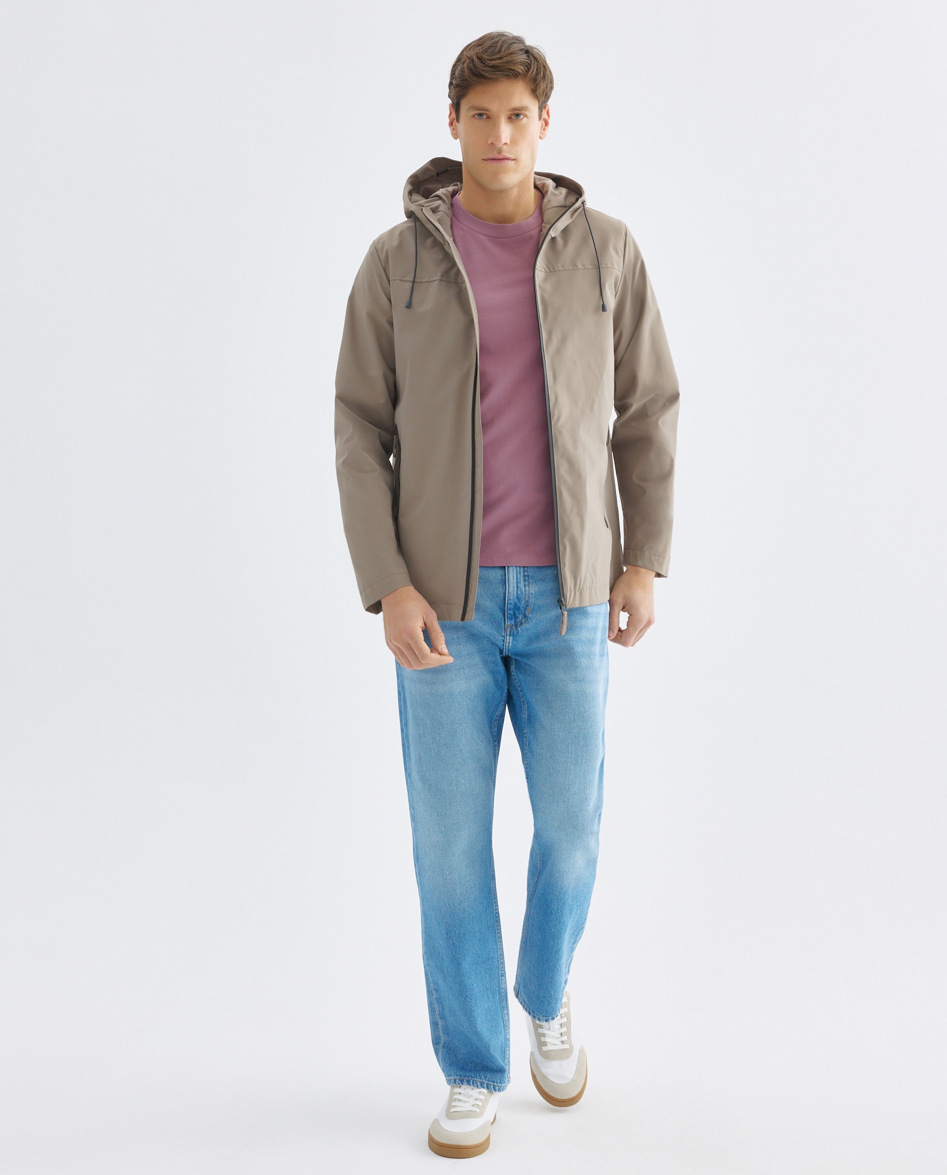 Chaqueta técnica hombre Marrón-2