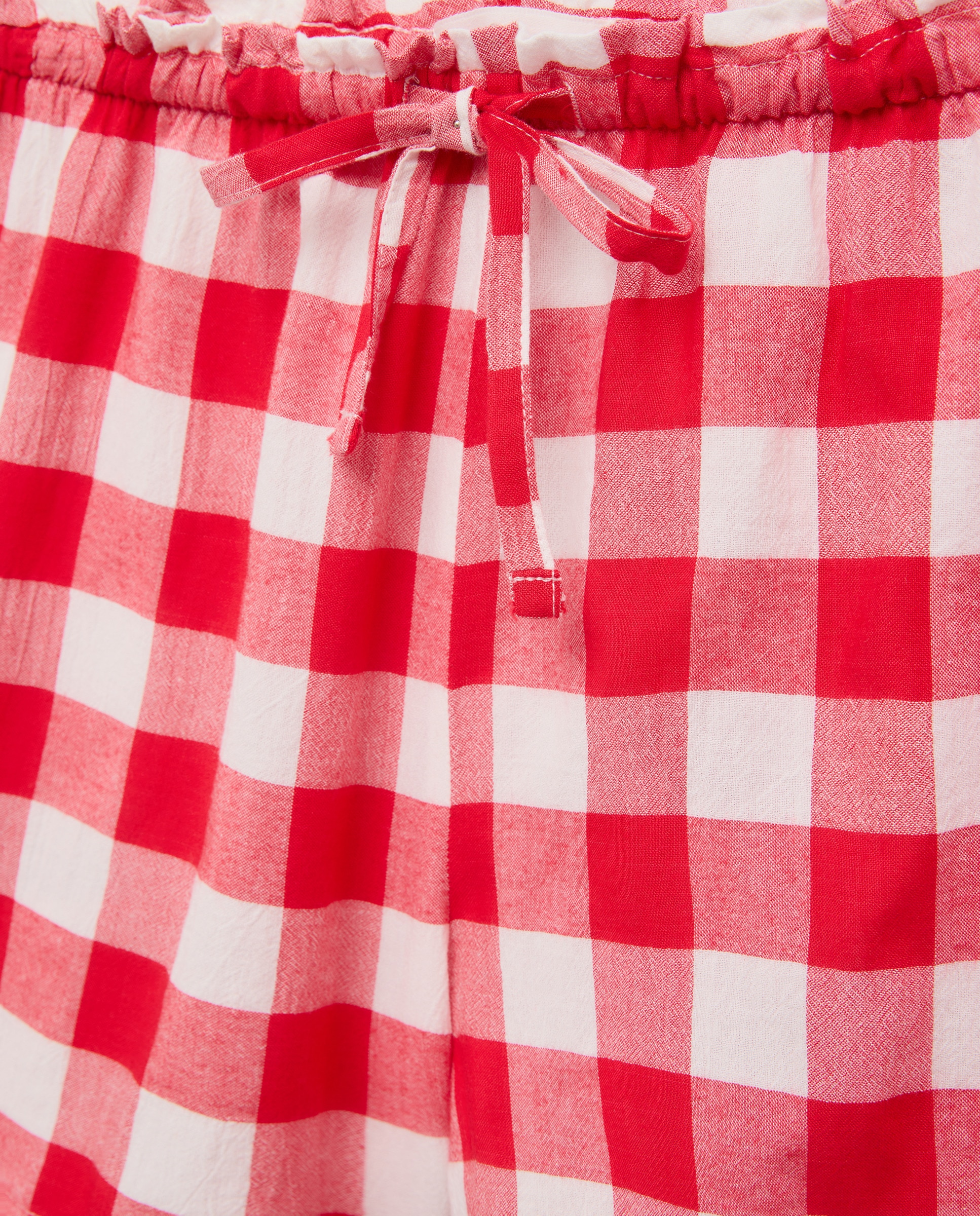 Pijama aos Quadrados Vichy Grandes Vermelho-4
