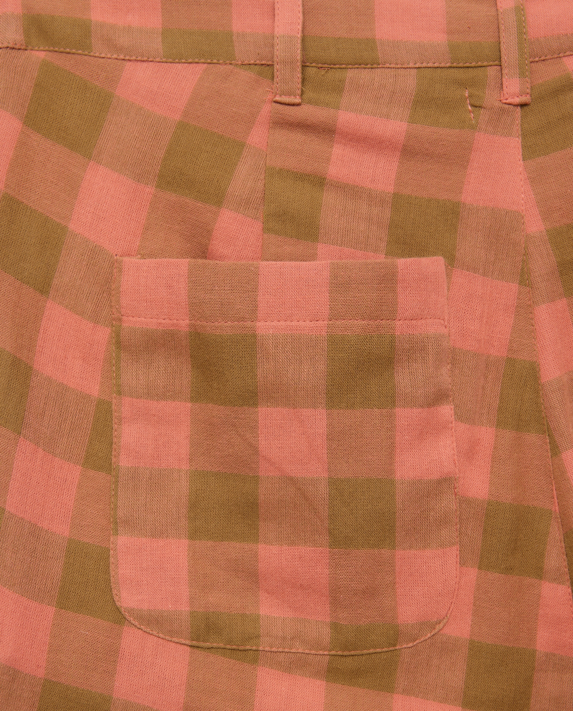 Pantalón de mujer de cuadros total look Rojo-5
