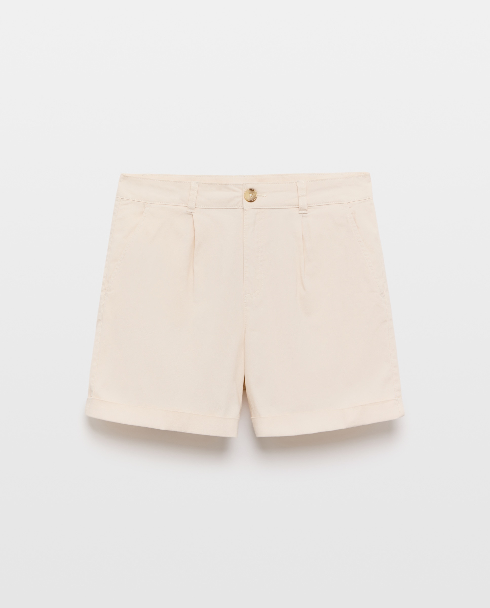 Short de mujer con pinzas 120 Crudo-4