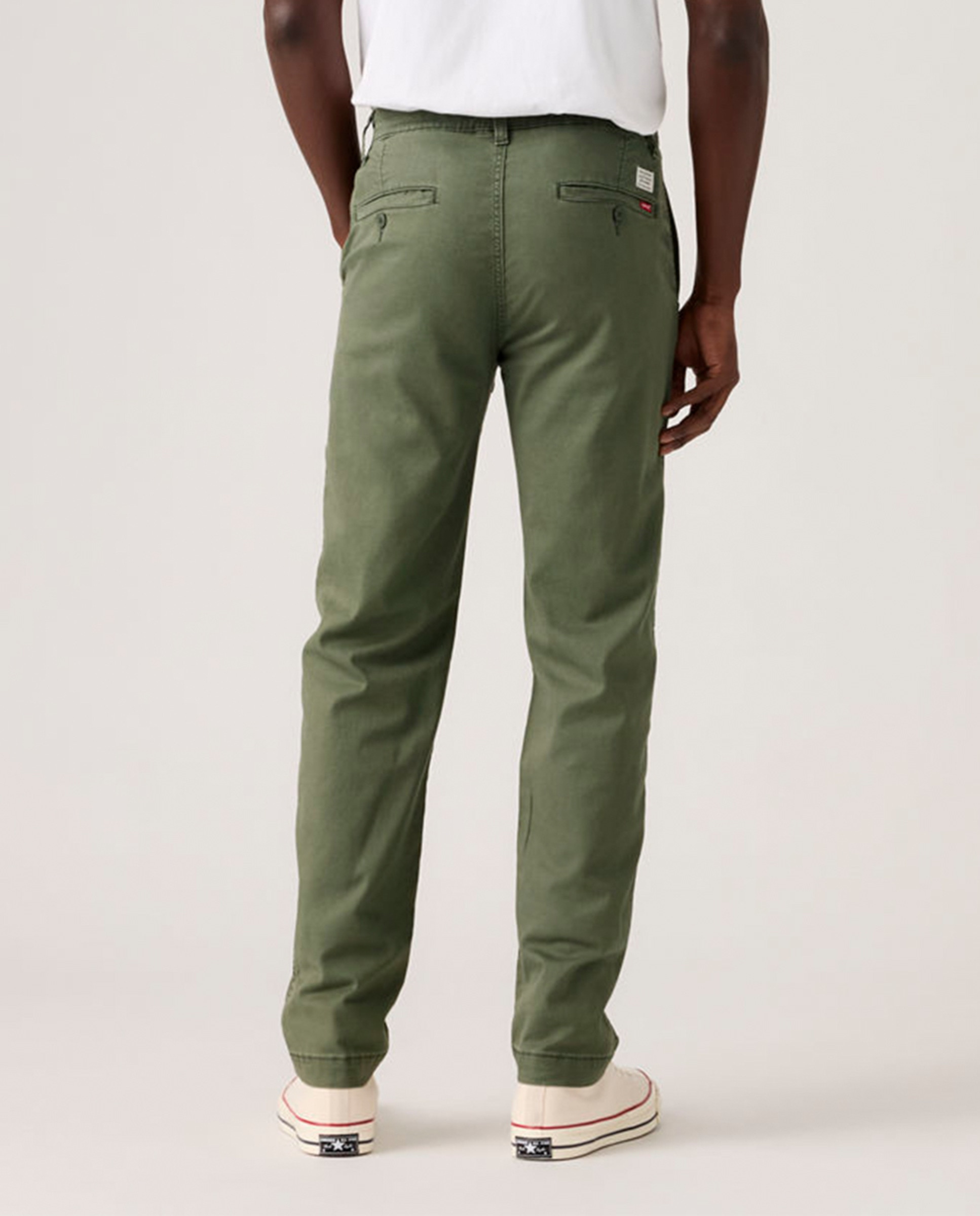 Calças Chino Regular XX Std™ com Toque de Linho Verde-escuro-3