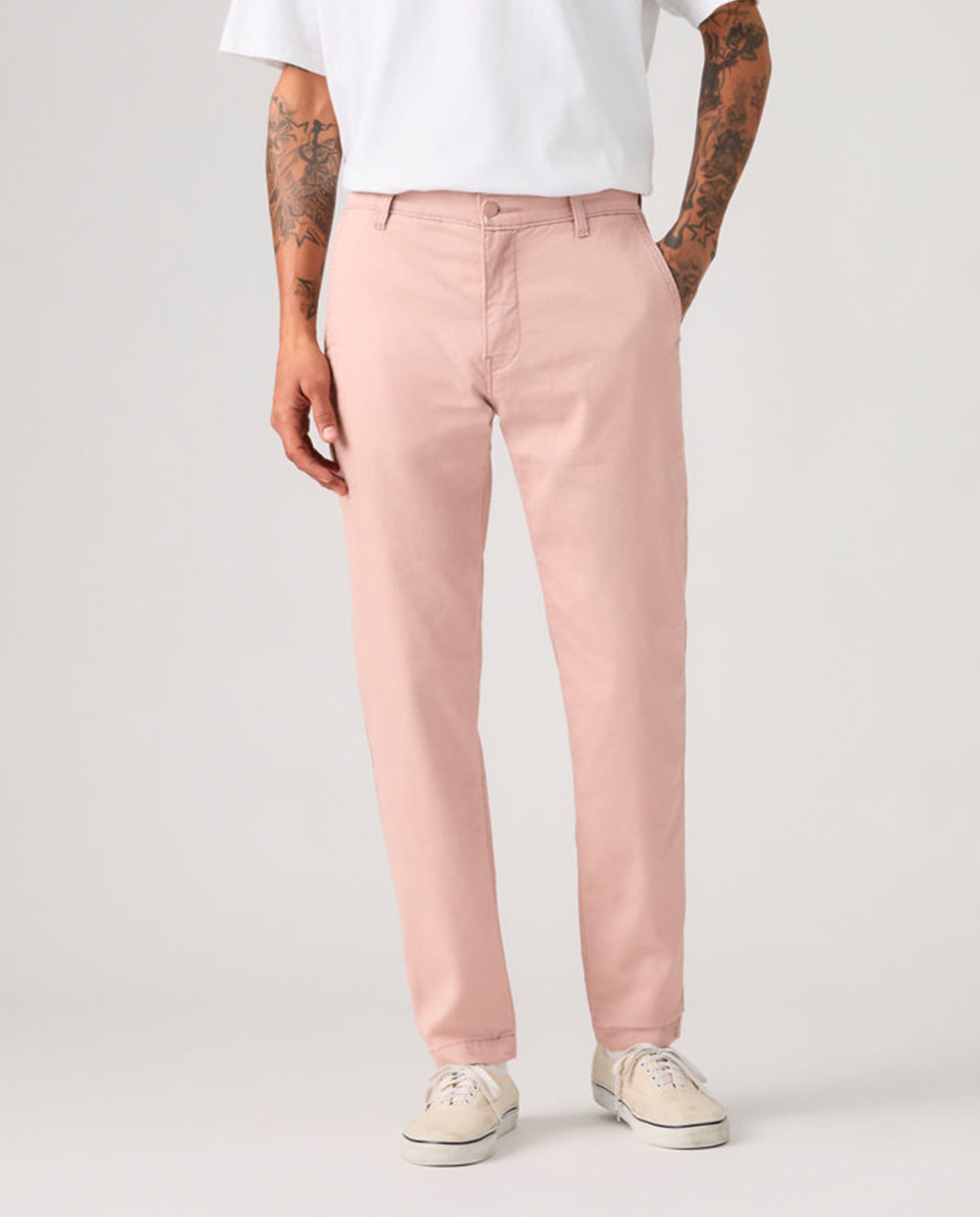 Calças Chino Regular XX Std™ com Toque de Linho Salmão-2