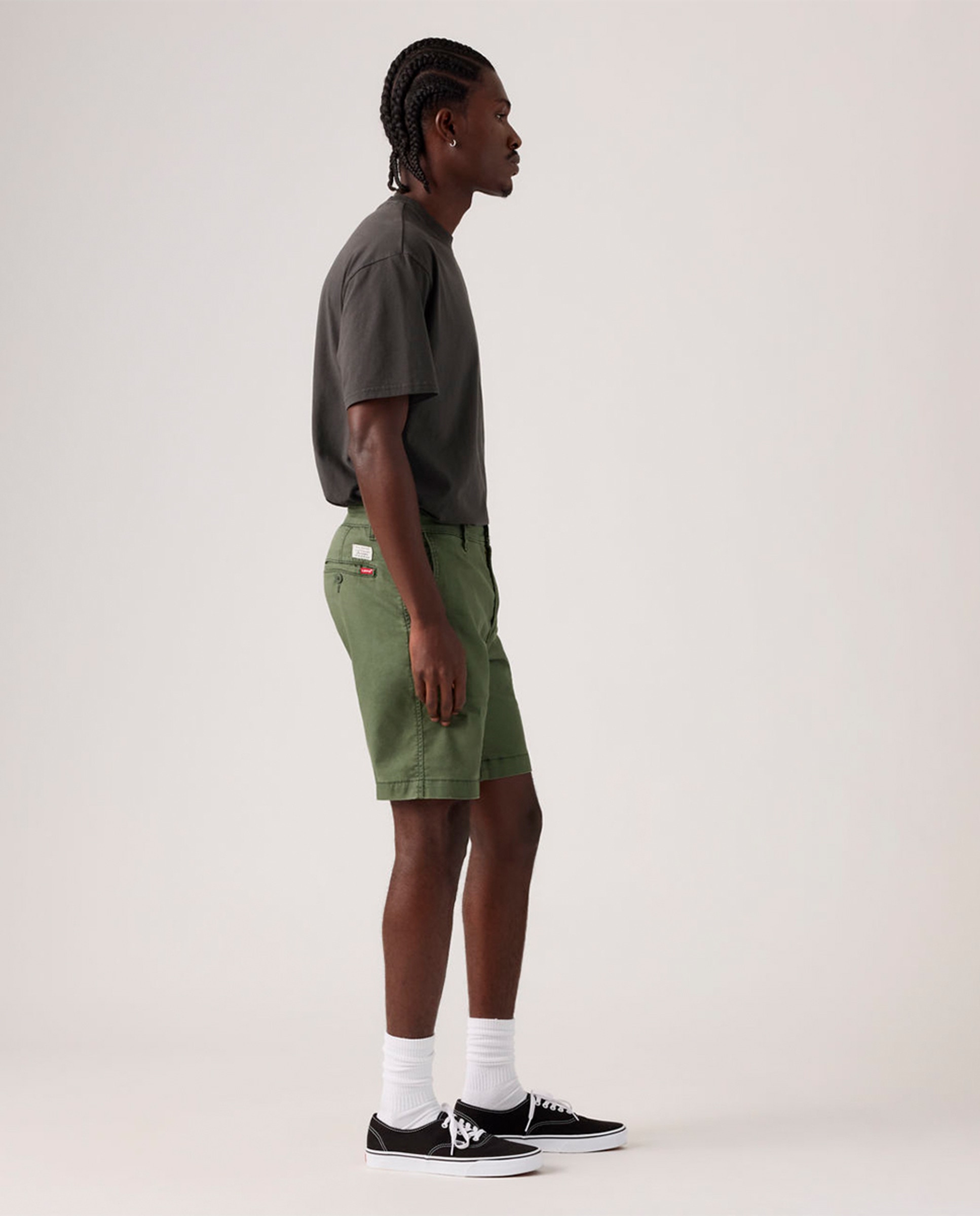 Bermudas XX Chino com Toque de Linho Verde-escuro-4