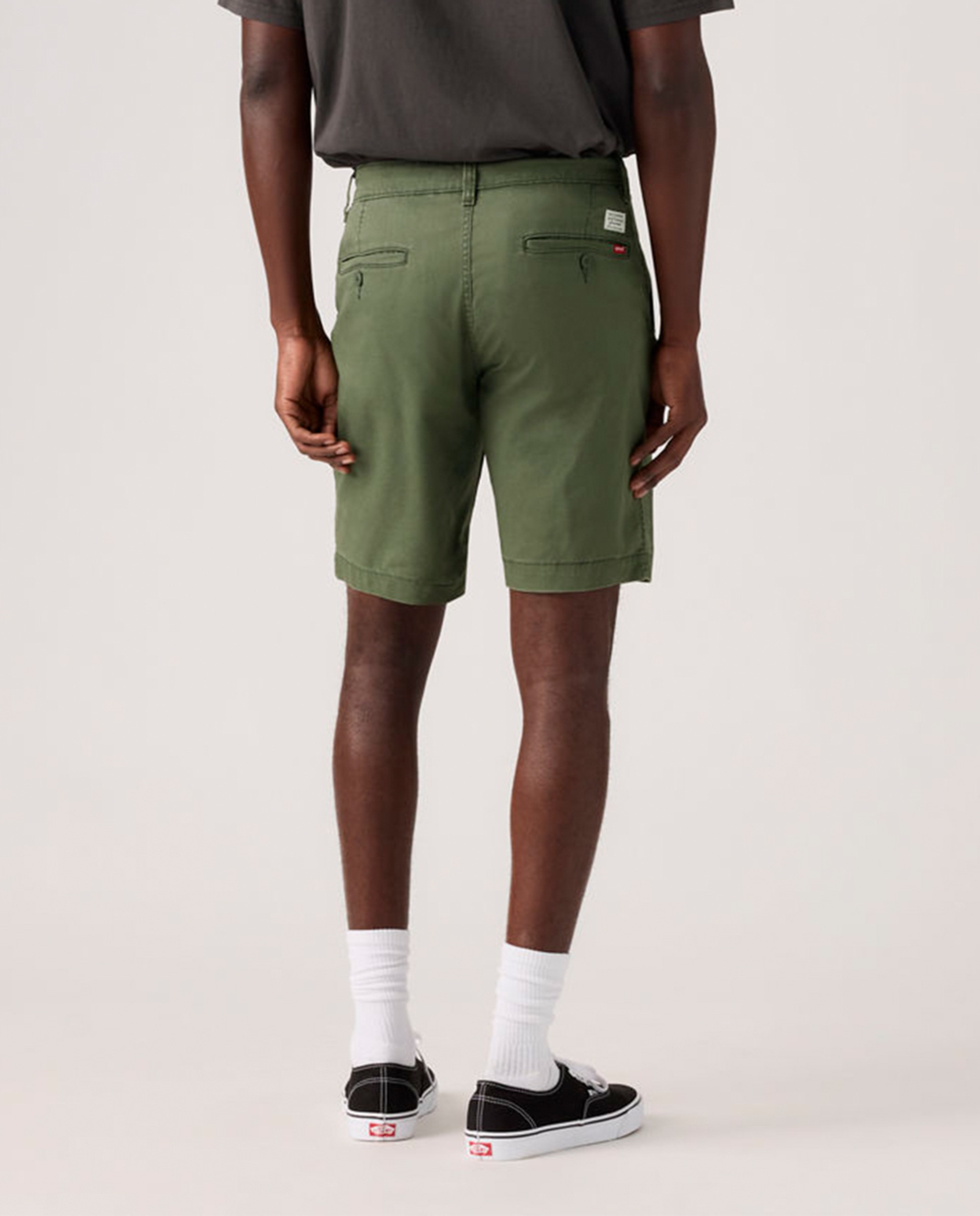 Bermudas XX Chino com Toque de Linho Verde-escuro-3
