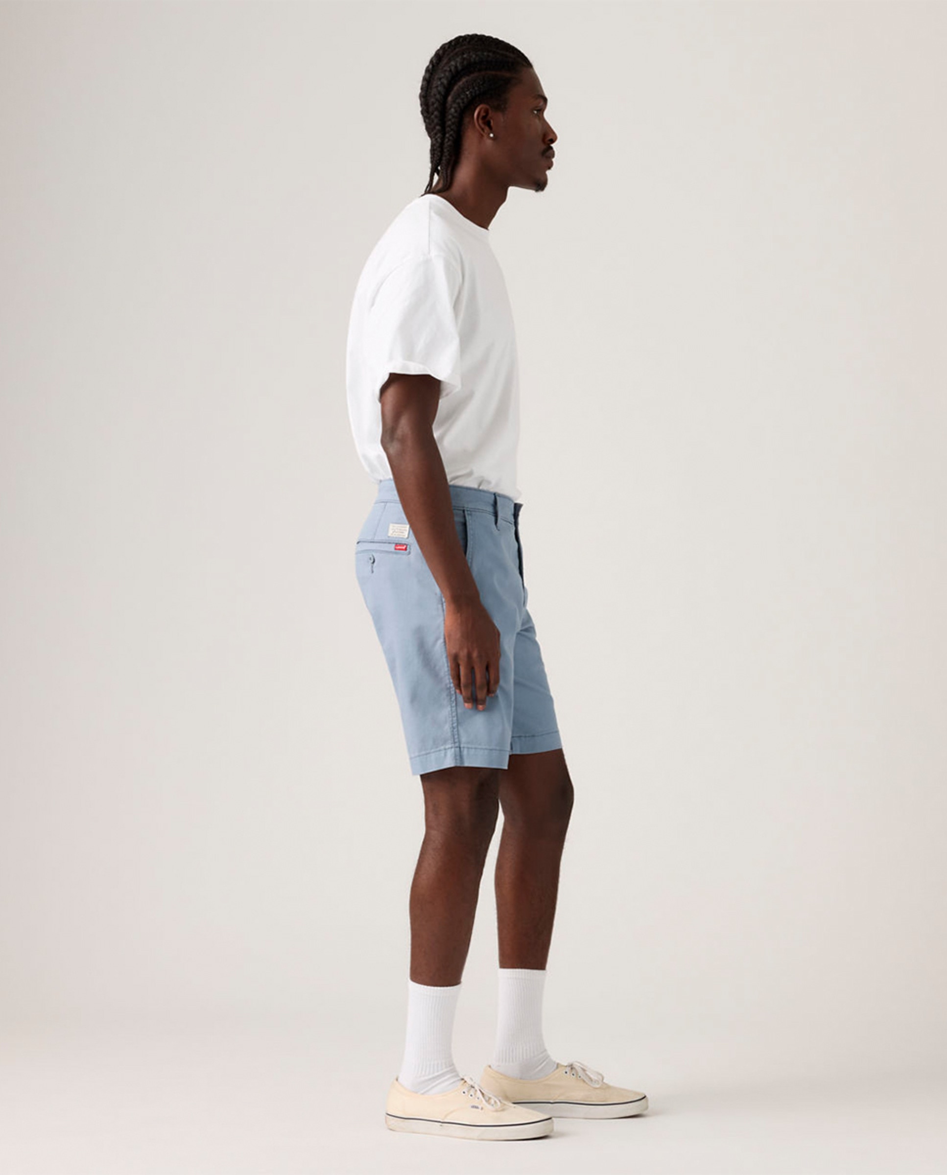 Bermudas XX Chino com Toque de Linho Azul-4