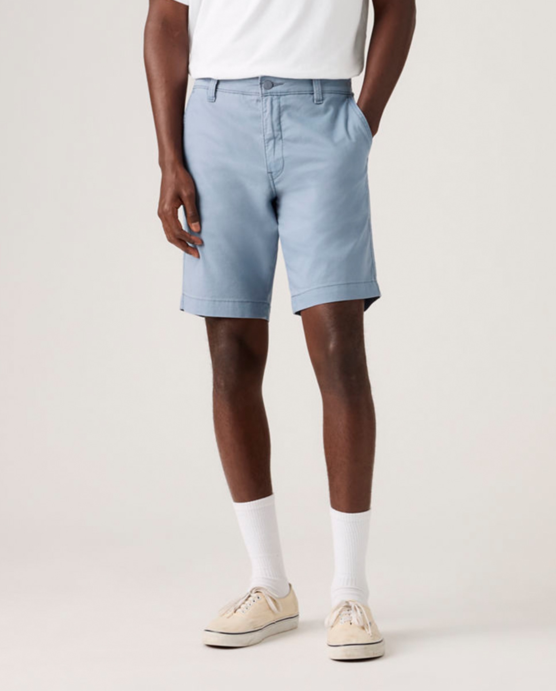 Bermudas XX Chino com Toque de Linho Azul-2