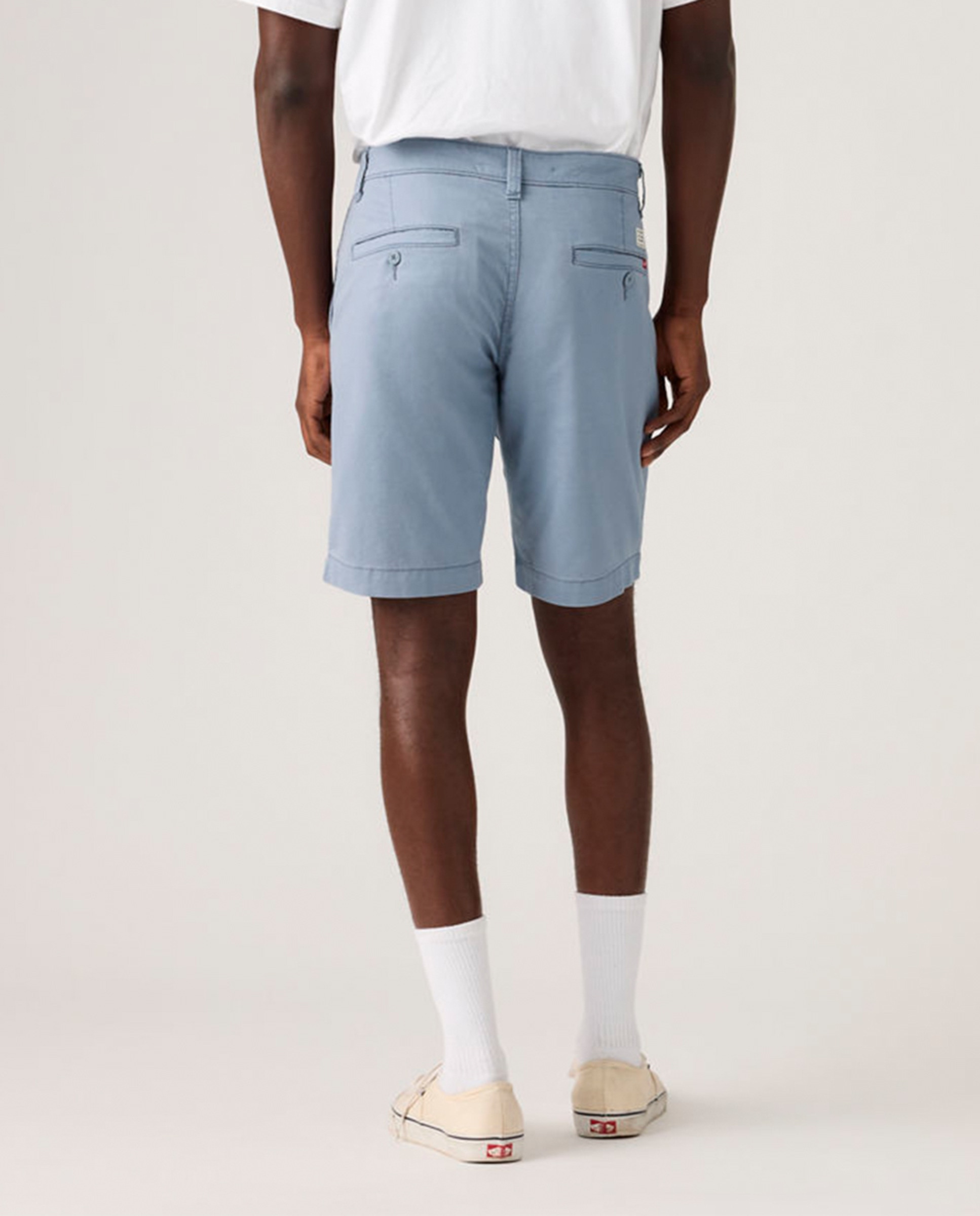 Bermudas XX Chino com Toque de Linho Azul-3
