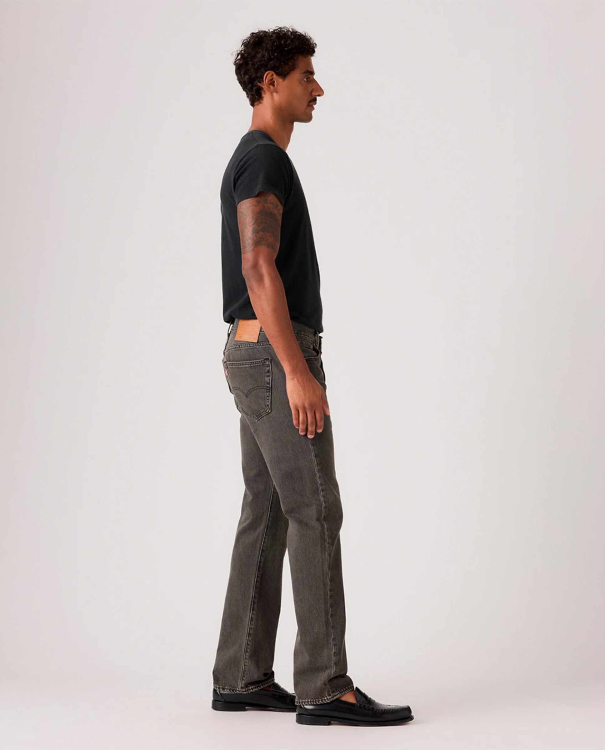 Jeans 501® Original Straight de Algodão Cinzento-escuro-4