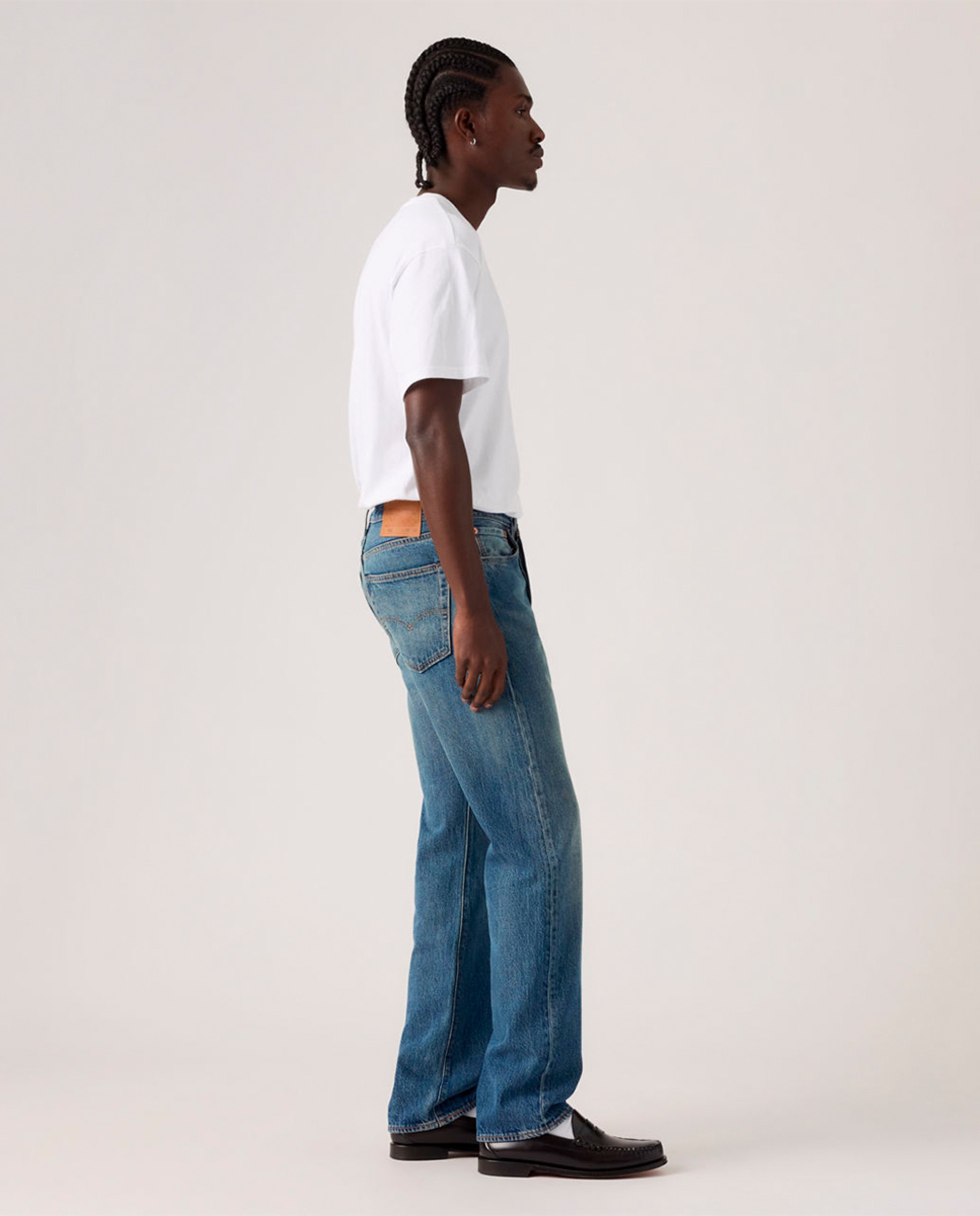 Jeans 501® Original Straight de Algodão Azul-4