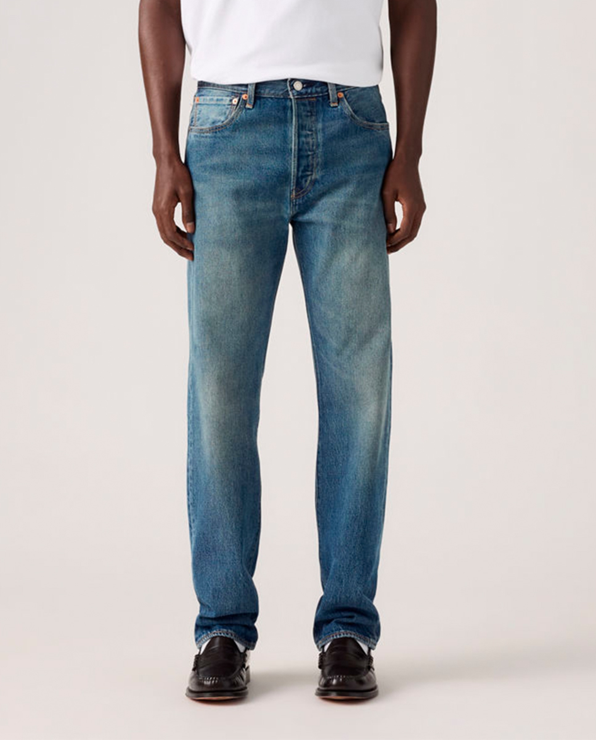 Jeans 501® Original Straight de Algodão Azul-2