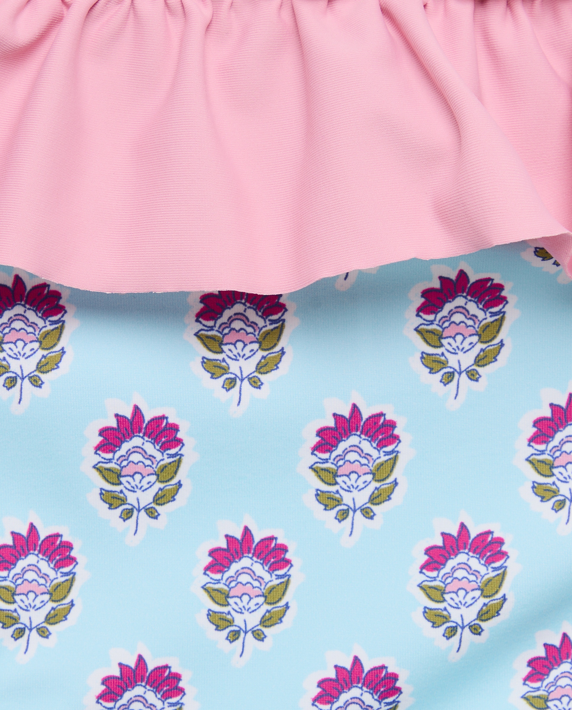 Cueca de Banho com Estampado Floral Verde-3