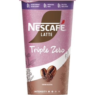 Cappuccino Triple 0 bebida láctea desnatada 0% m.g. 0% azúcares añadido de café y cacao vaso 205 ml sin gluten sin lactosa - Nescafe Latte