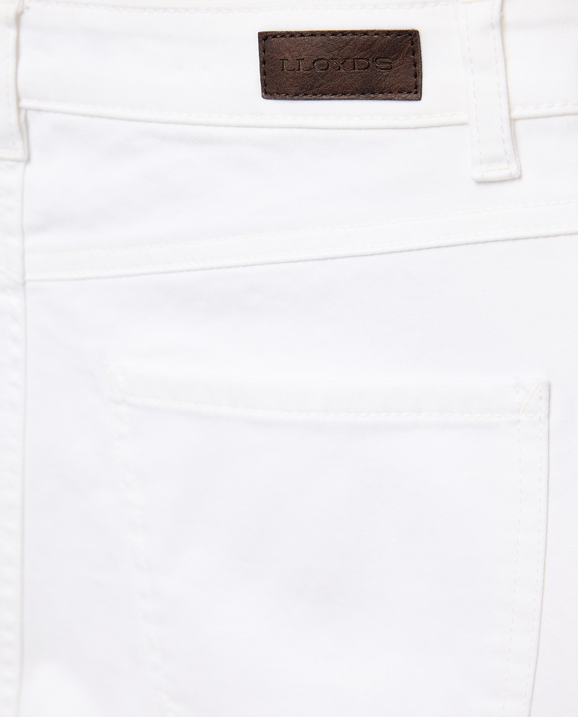 Calças Regular Básicas Branco-5