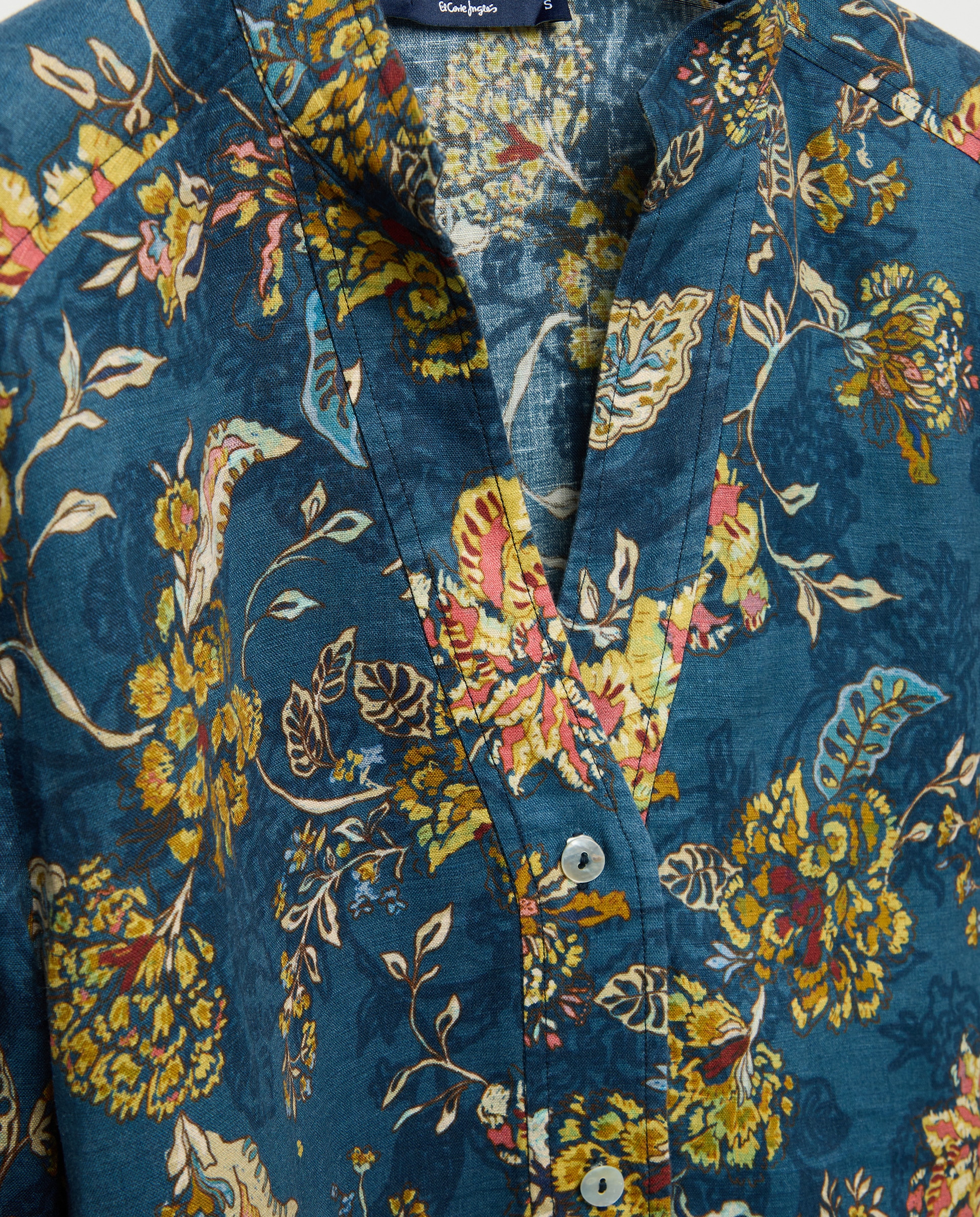 Blusa de Linho Azul-5