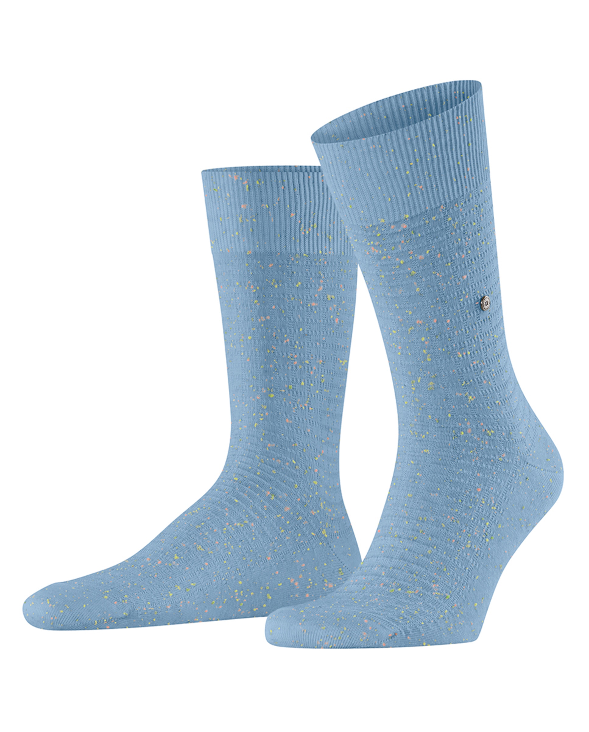 Meias Estampadas com Toques Néon Azul-3
