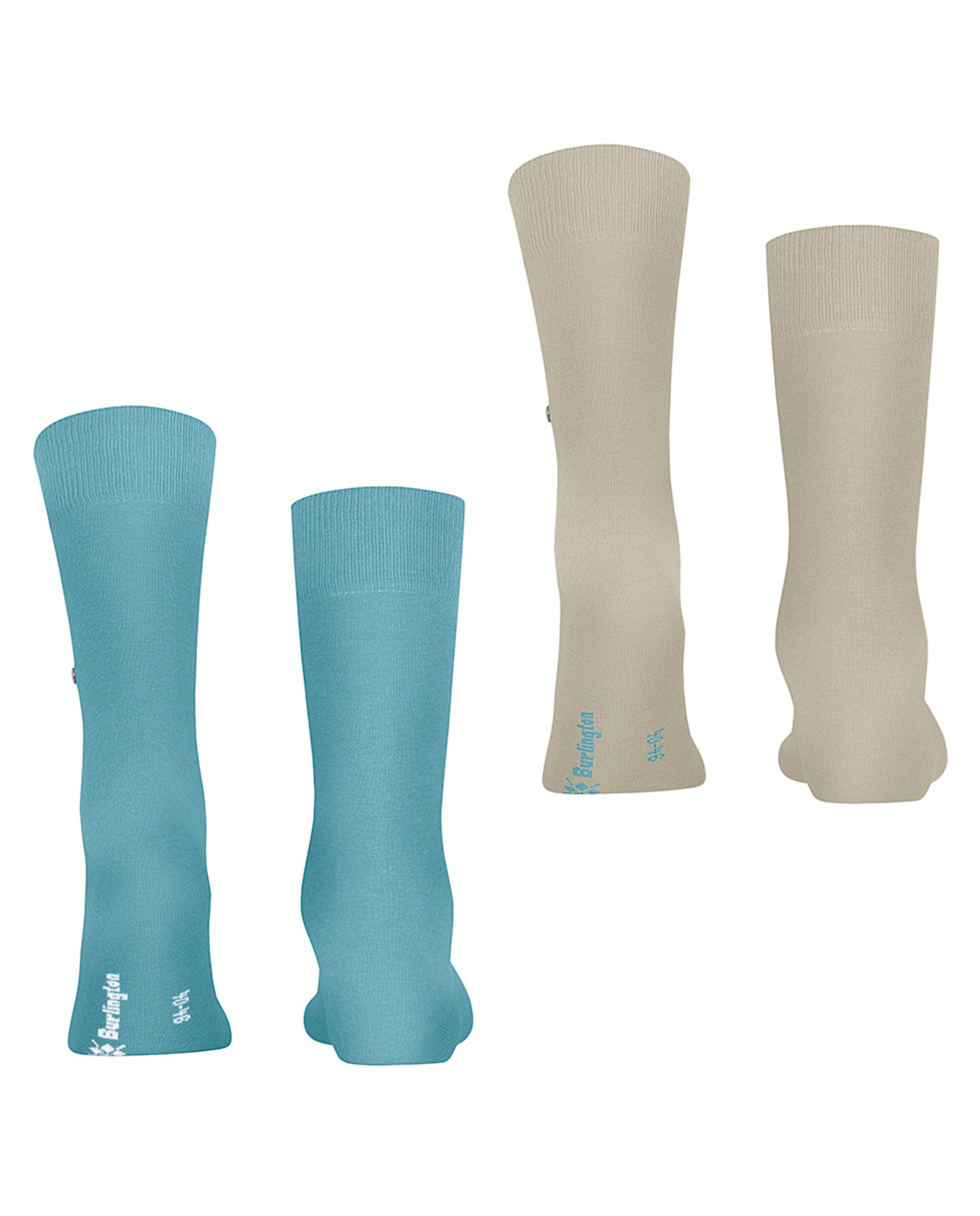 Pack Duplo de Meias Lisas em Algodão Bege-2