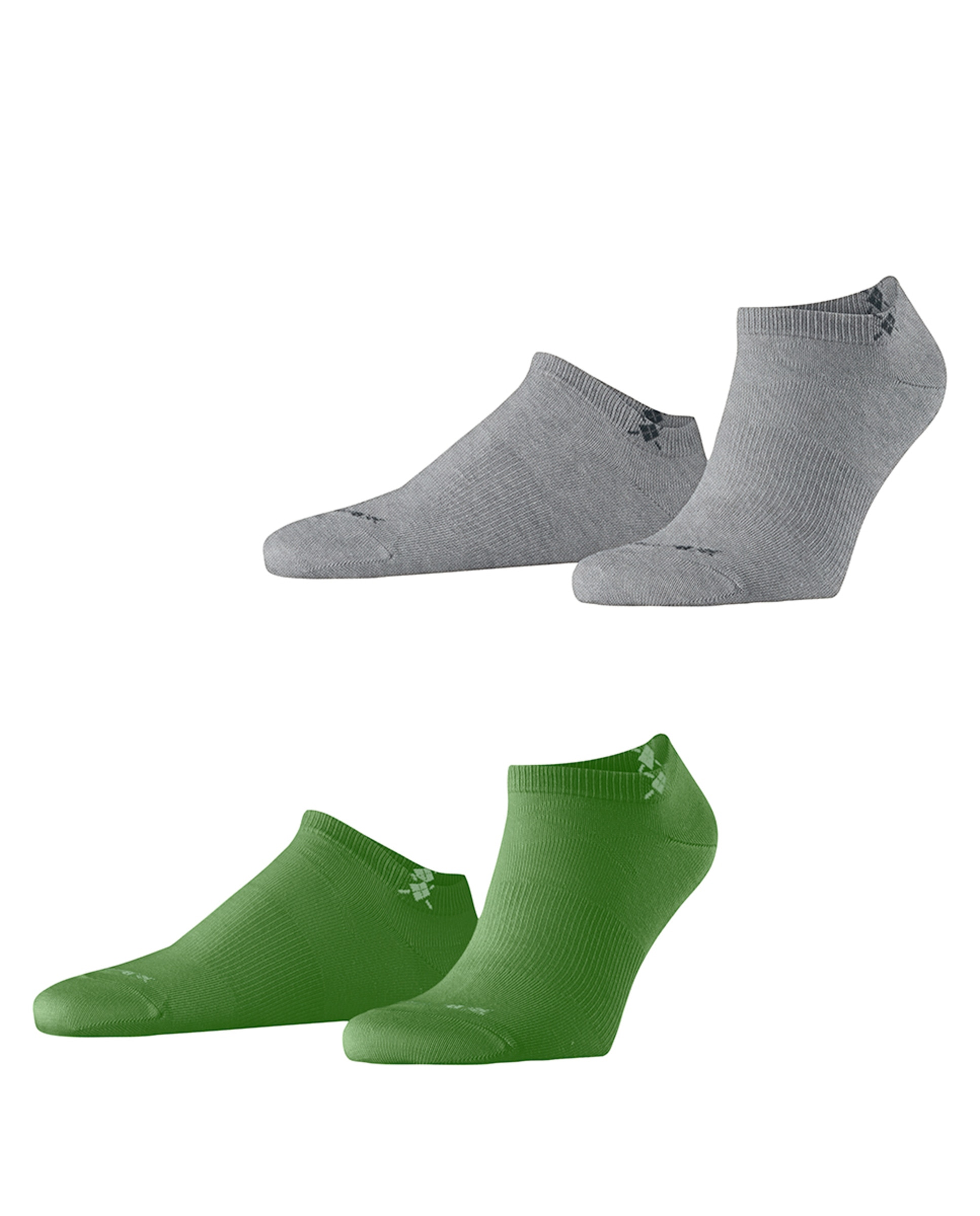 Pack Duplo de Meias Pelo Tornozelo e em Algodão Cinzento-3
