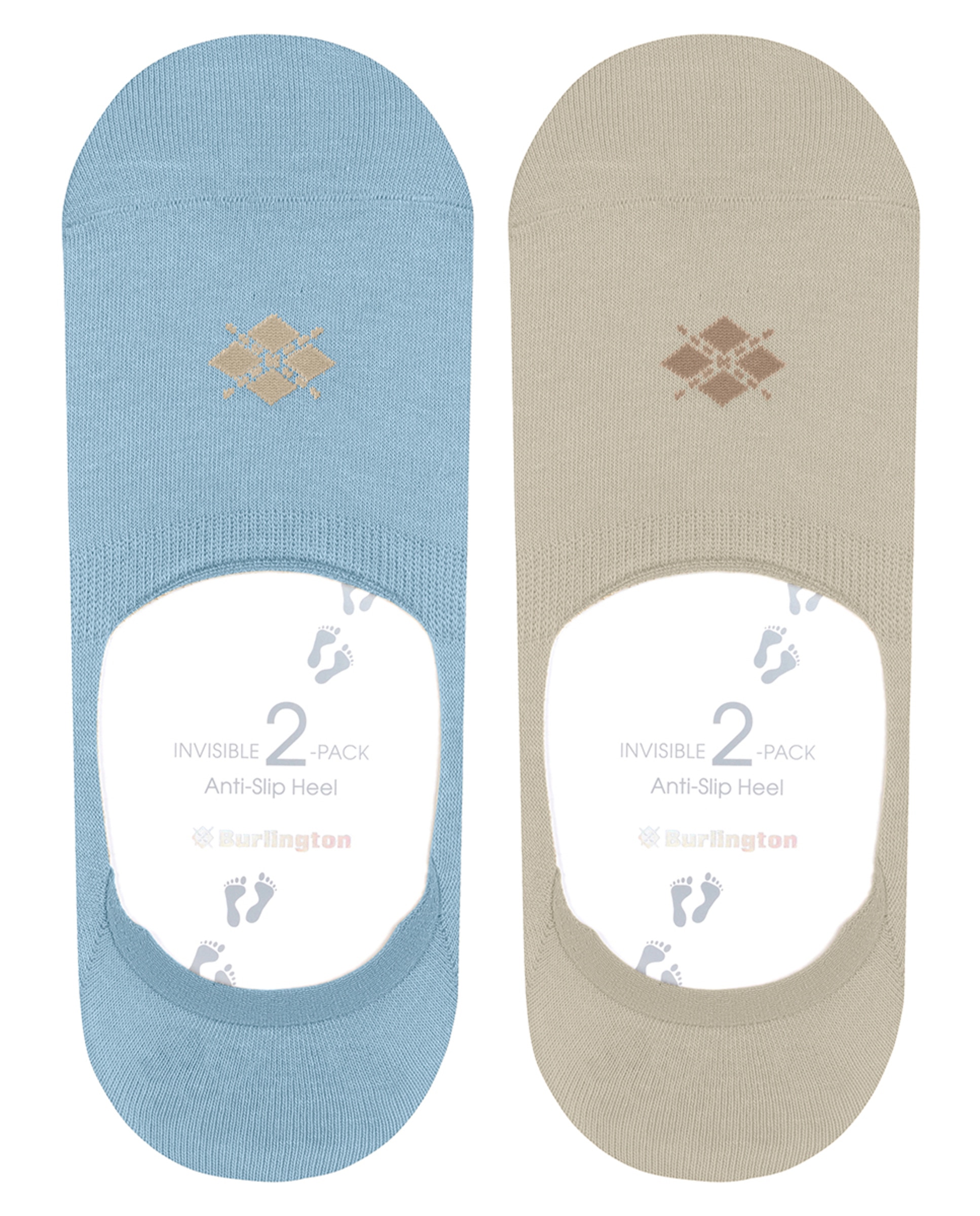 Pack de Dois Pezinhos Invisíveis Lisos Bege-5