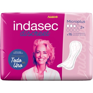 Discreet compresa de incontinencia micro plus paquete 16 unidades - Indasec