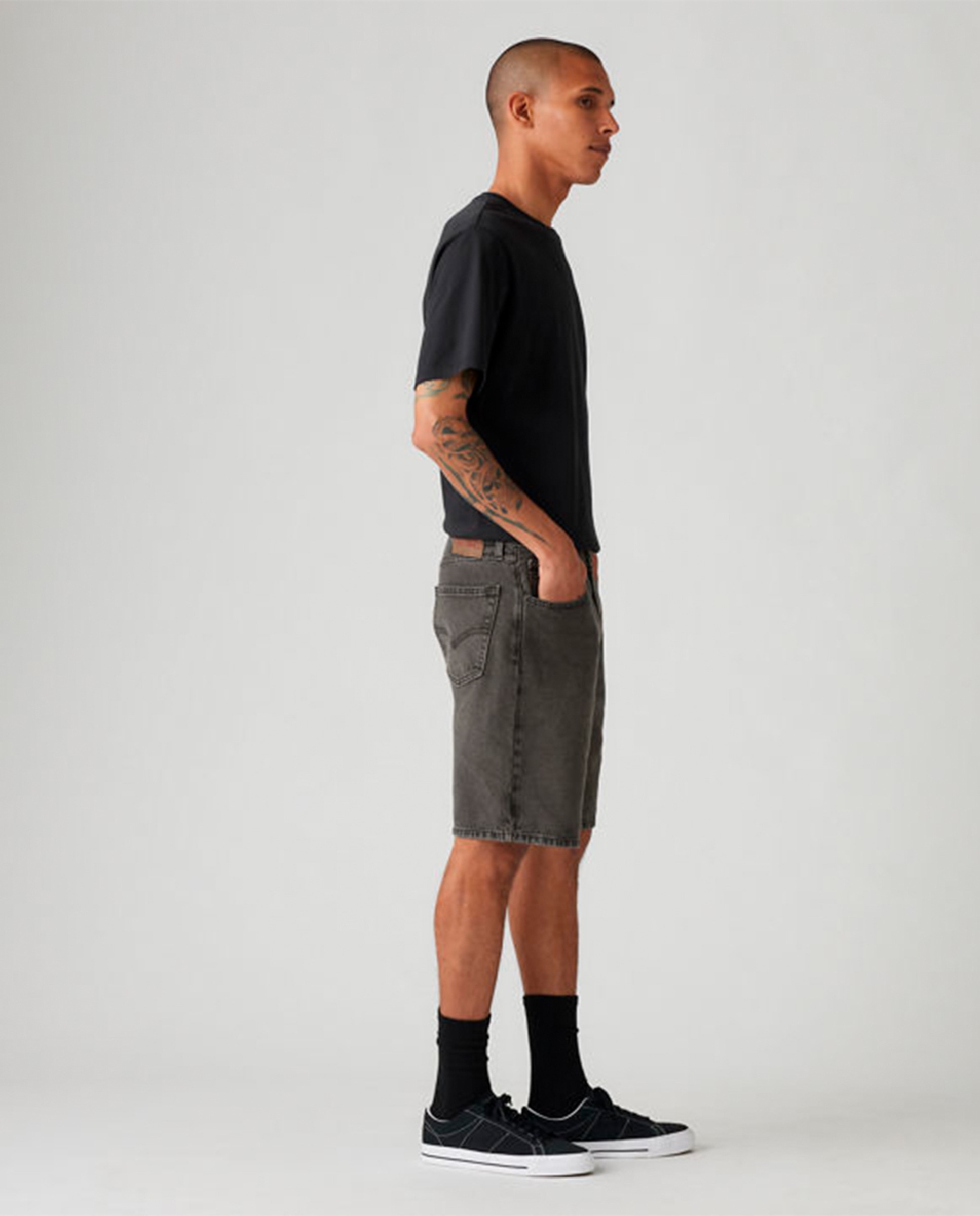 Bermudas de Ganga 454 Relaxed Cinzento-escuro-4