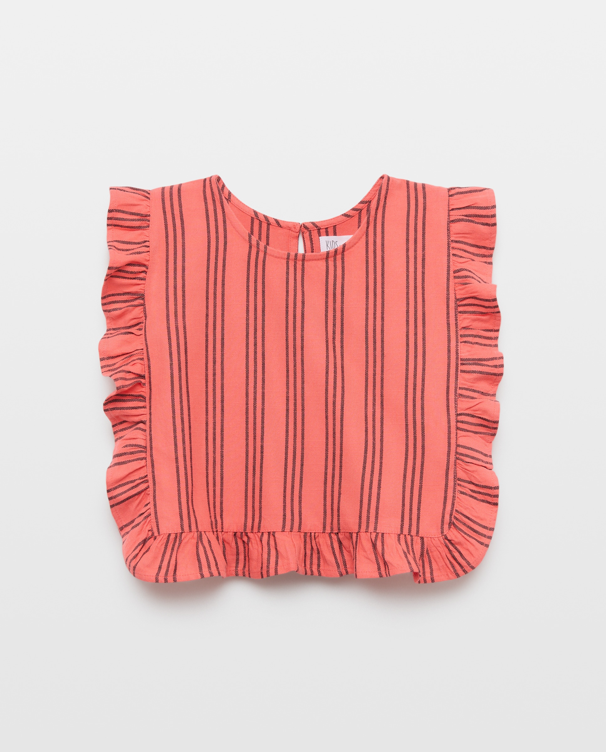 Blusa sem Mangas e com Folho Kids El Corte Inglés Rosa-5