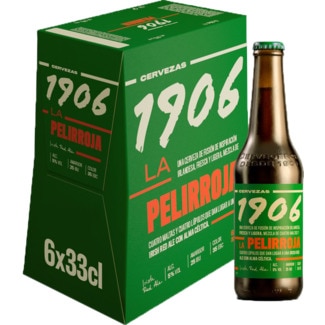 Cerveja de Espanha Irish Red Ale Pack 6 unidades garrafa 33 cl - 1906