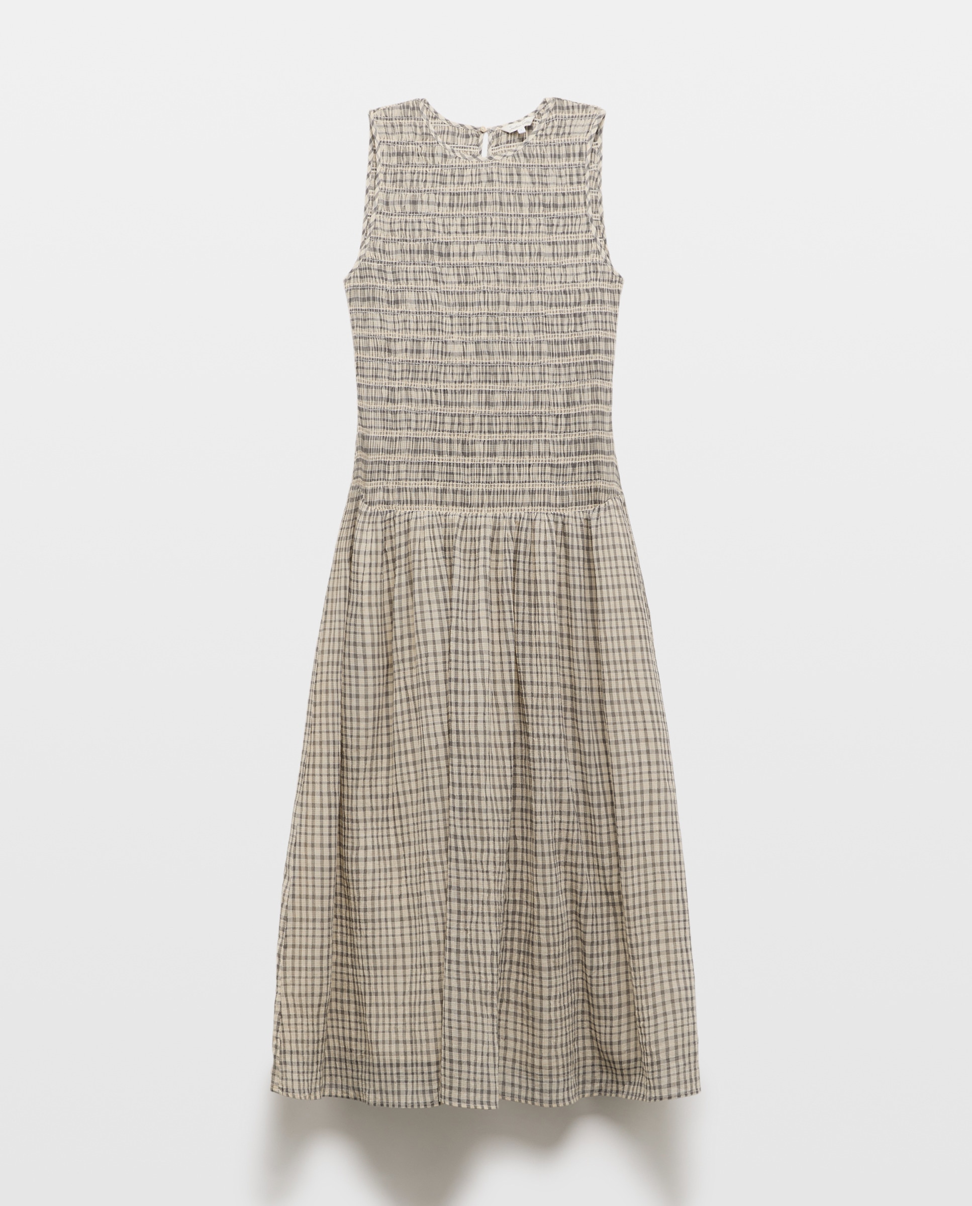 Vestido Midi sem Mangas Preto-5
