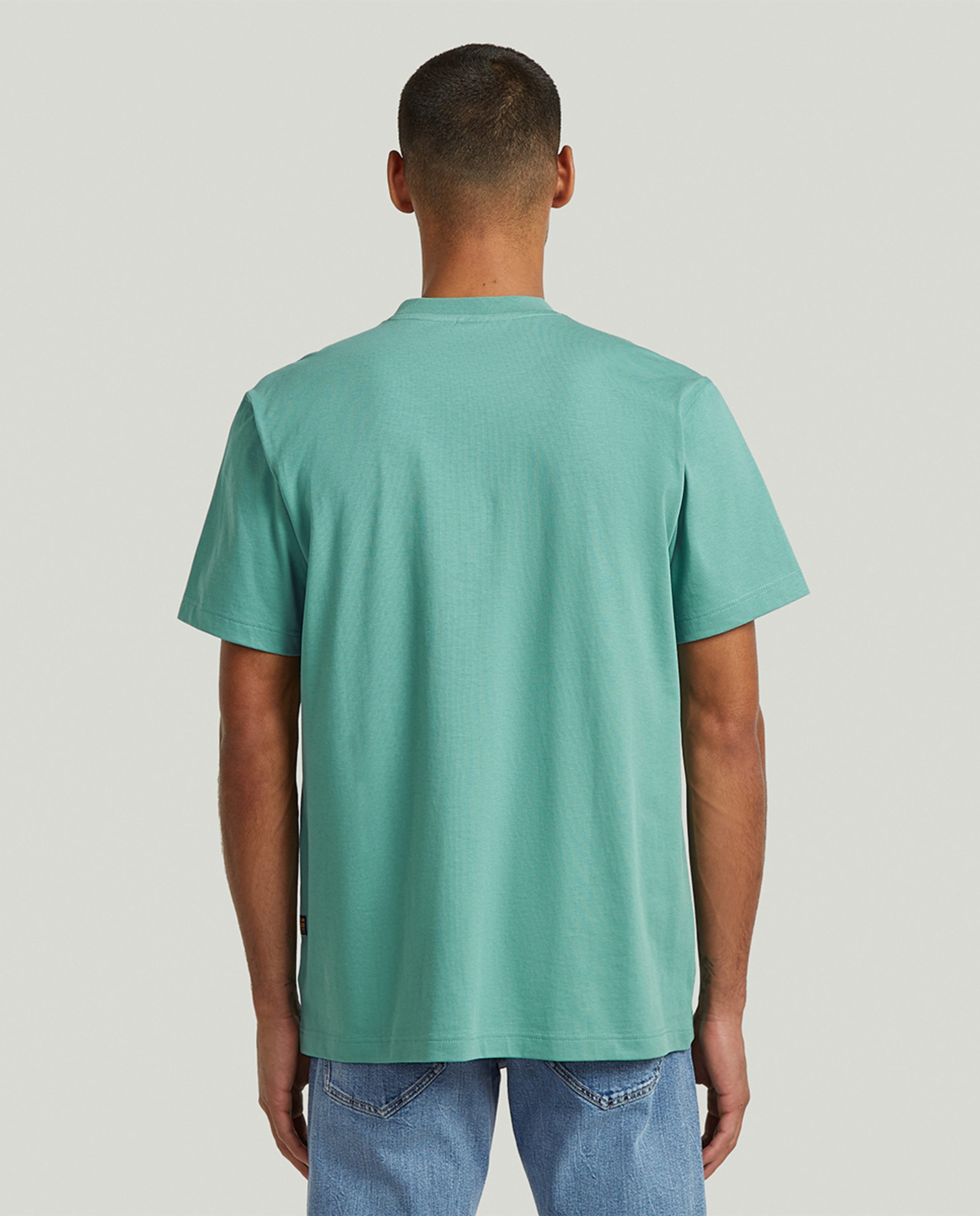 T-shirt de Corte Regular com Manga Curta Azul-2