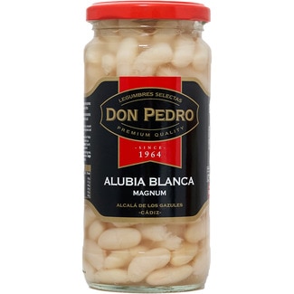 alubia blanca cocida magnum frasco 300 g neto escurrido - Don Pedro