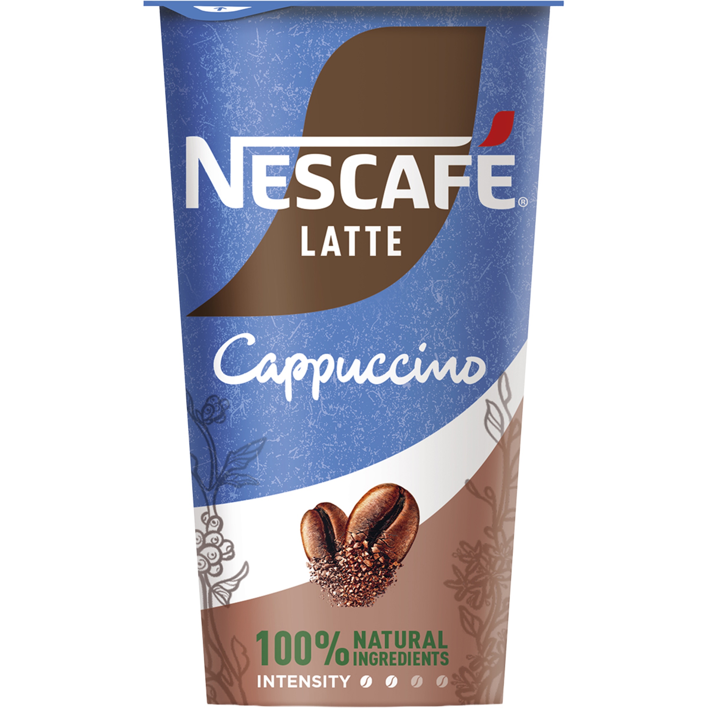 Cappuccino bebida láctea de café y cacao sin gluten vaso 205 ml