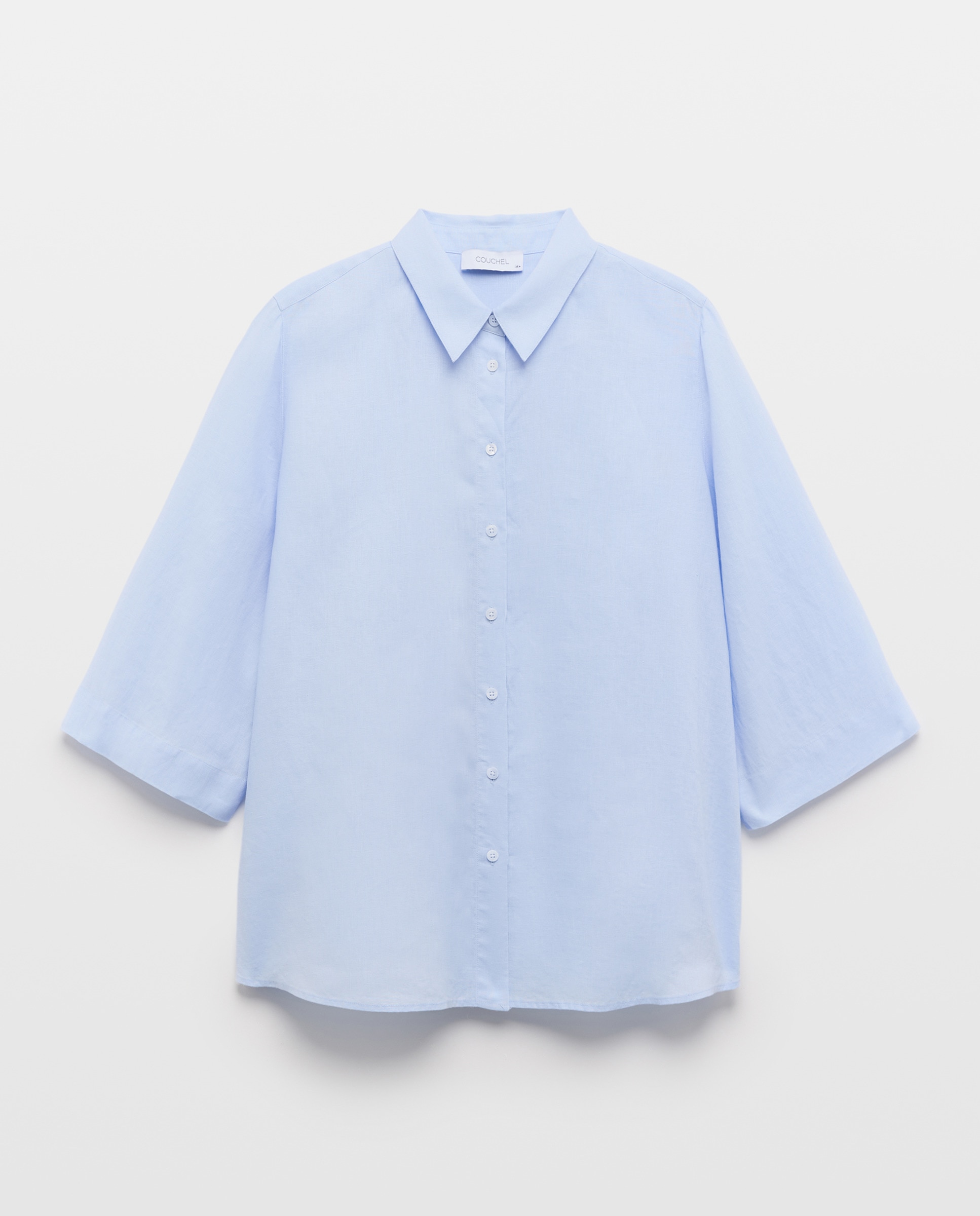 Camisa Estampada com Manga Comprida 400 Azul-4
