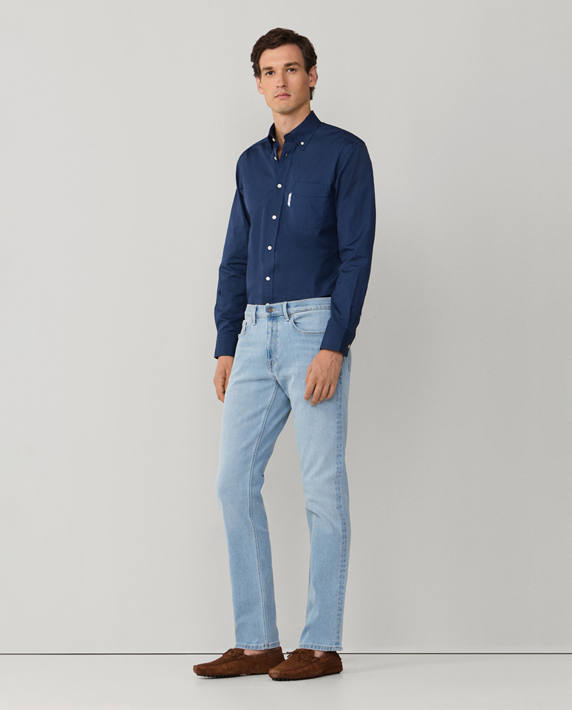 Jeans de 5 Bolsos Azul-5