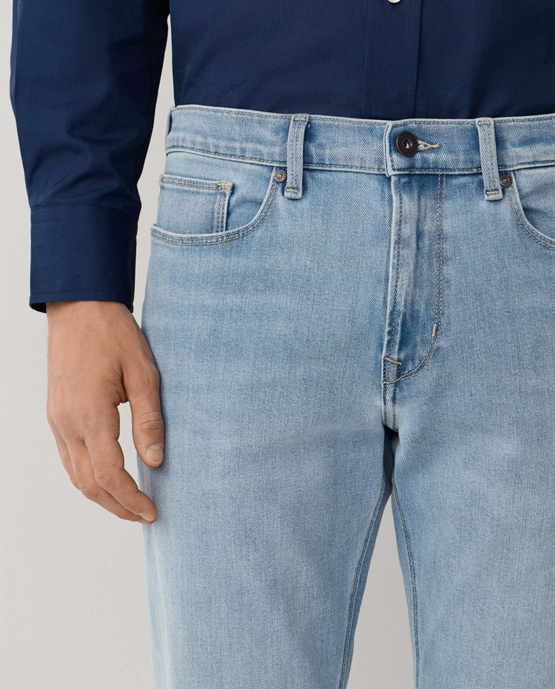 Jeans de 5 Bolsos Azul-4