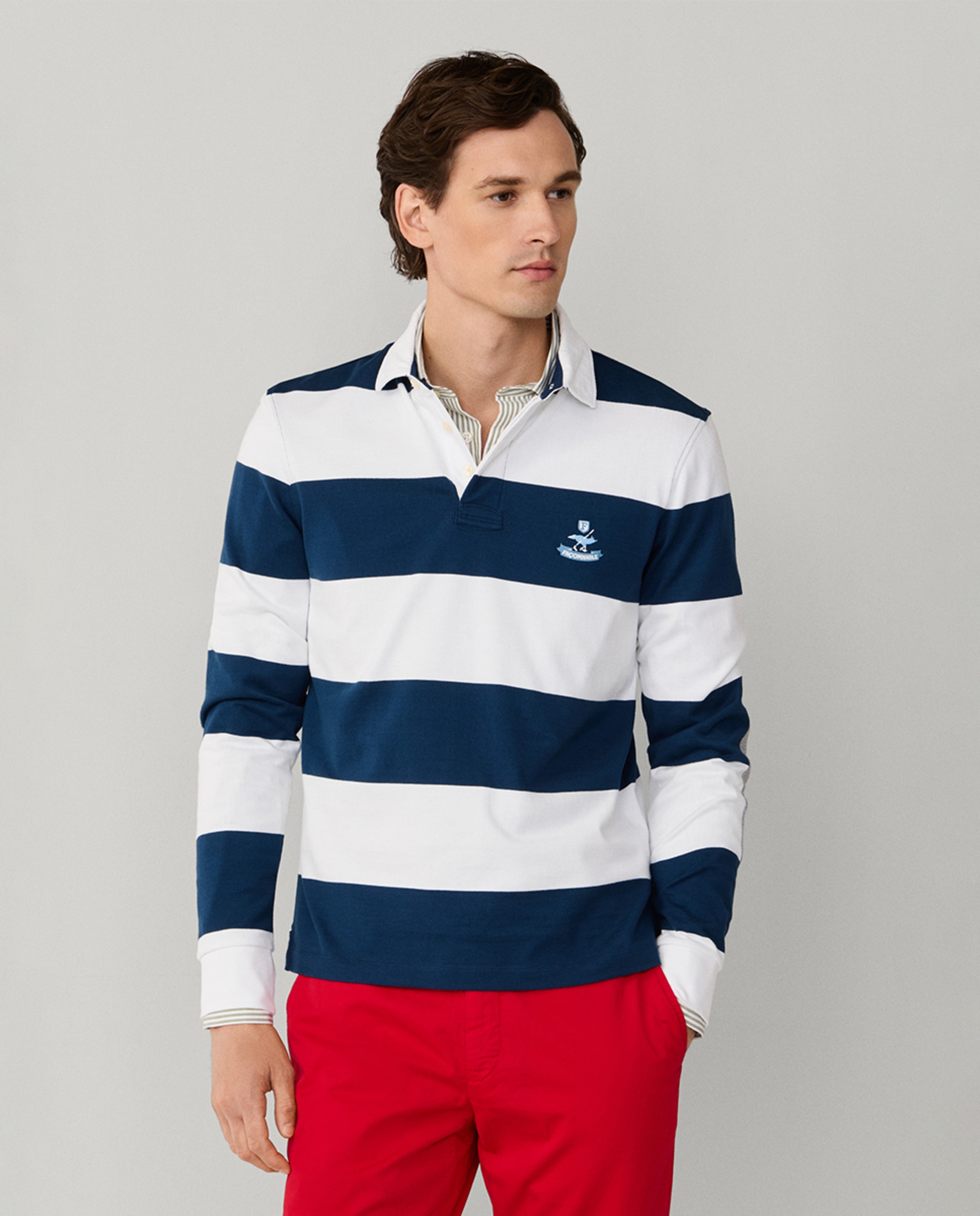 Imagem 0 de Polo de Rugby às Riscas com Manga Comprida