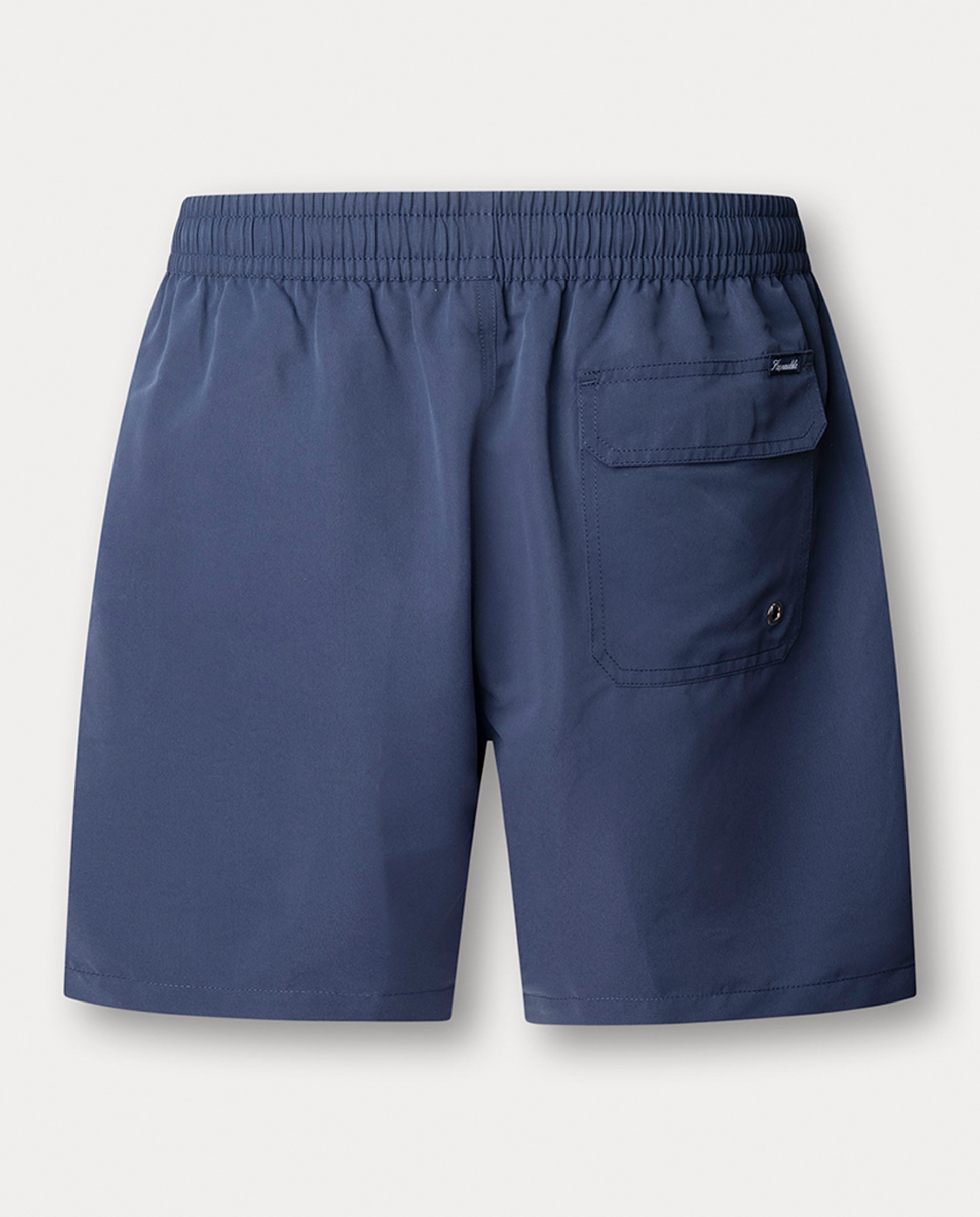 Calções de Banho Lisos com Logótipo Birdie Bordado Azul-marinho-2