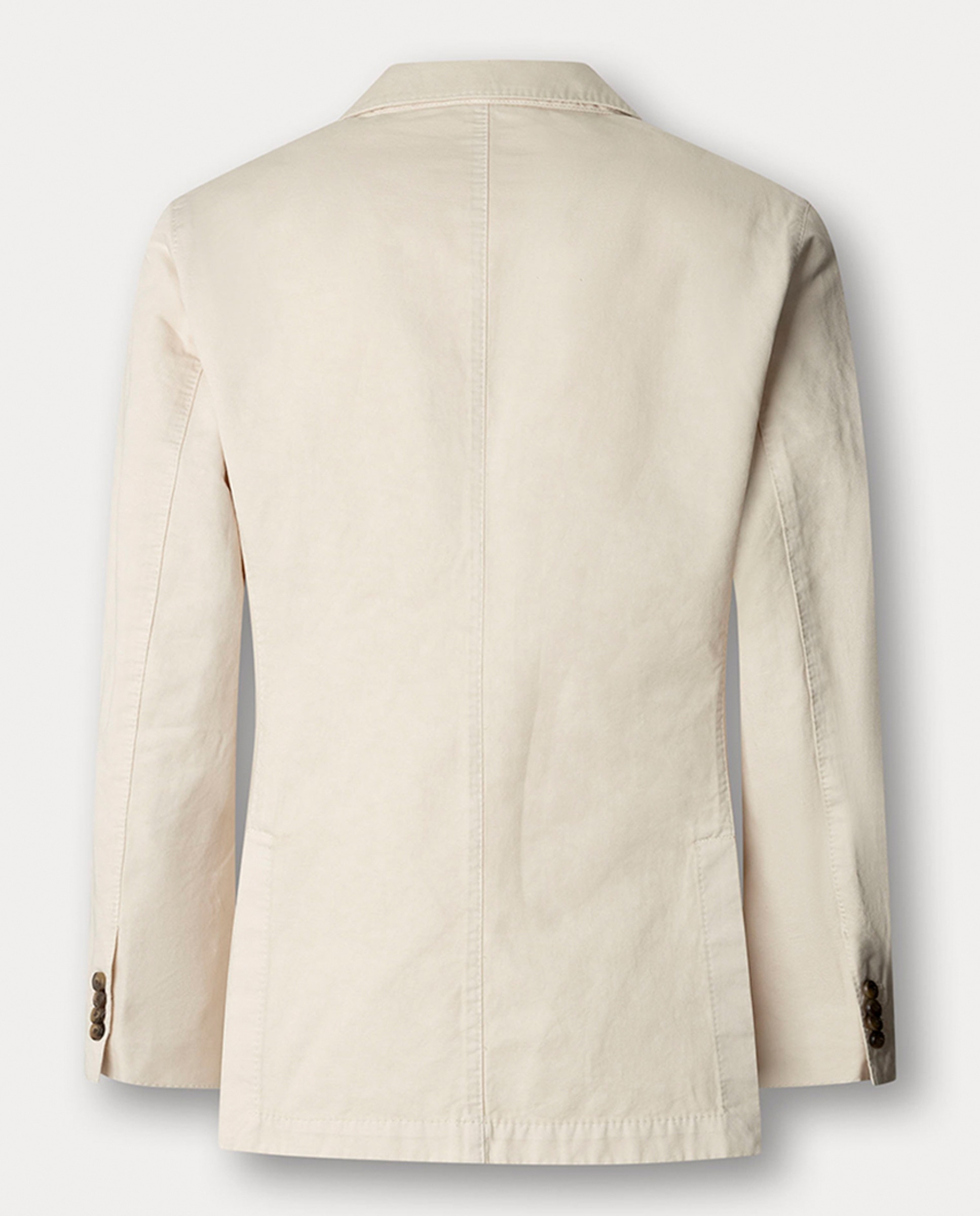 Blazer de Algodão e Linho Tingido Bege-2