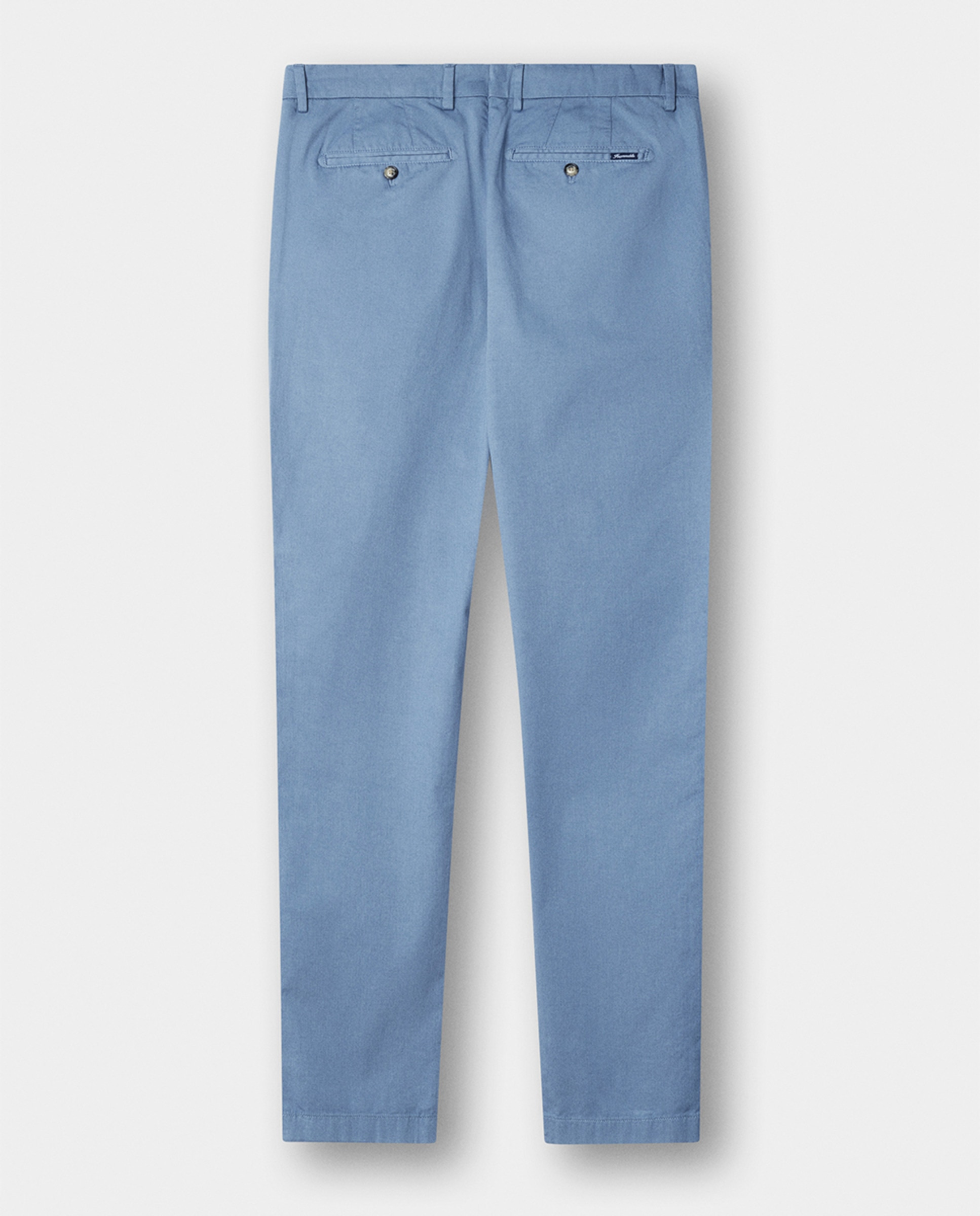 Imagen 8 de Pantalón chino de hombre de algodón texturizado regular fit - Façonnable - Azul Azul