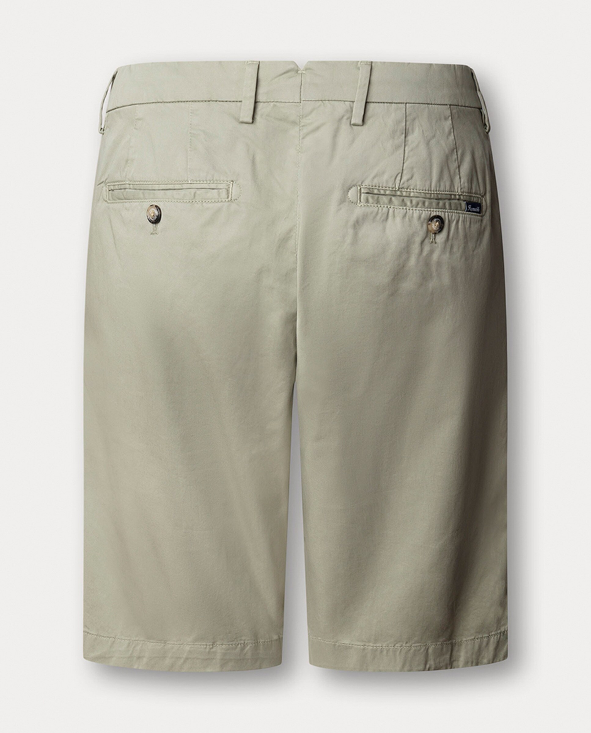 Bermudas Classic Fit de Algodão Elástico Verde-2