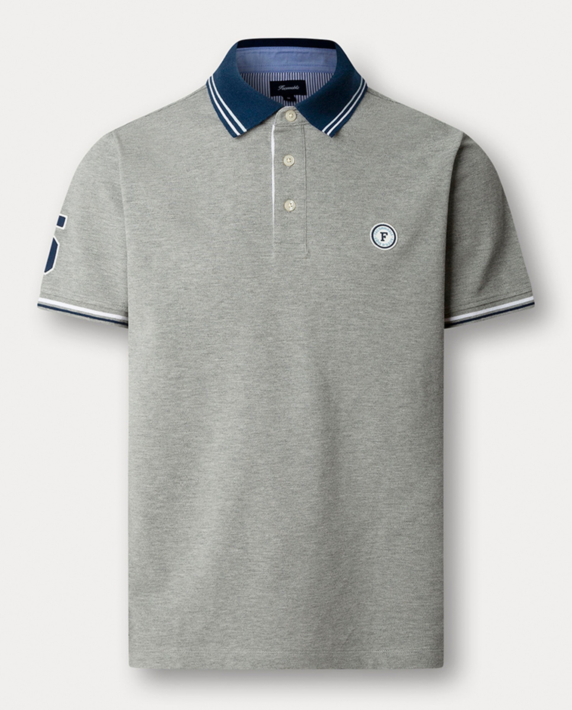 Imagem 0 de Polo de Manga Curta Regular Fit com Insígnia de Silicone